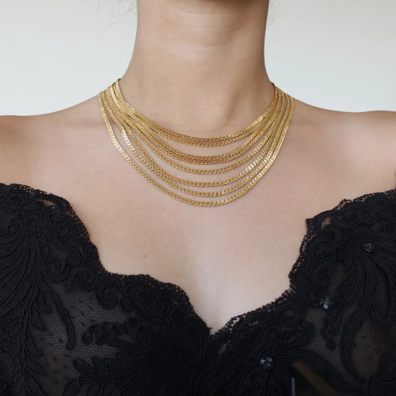 Vintage Monet Graduated Layered Necklace