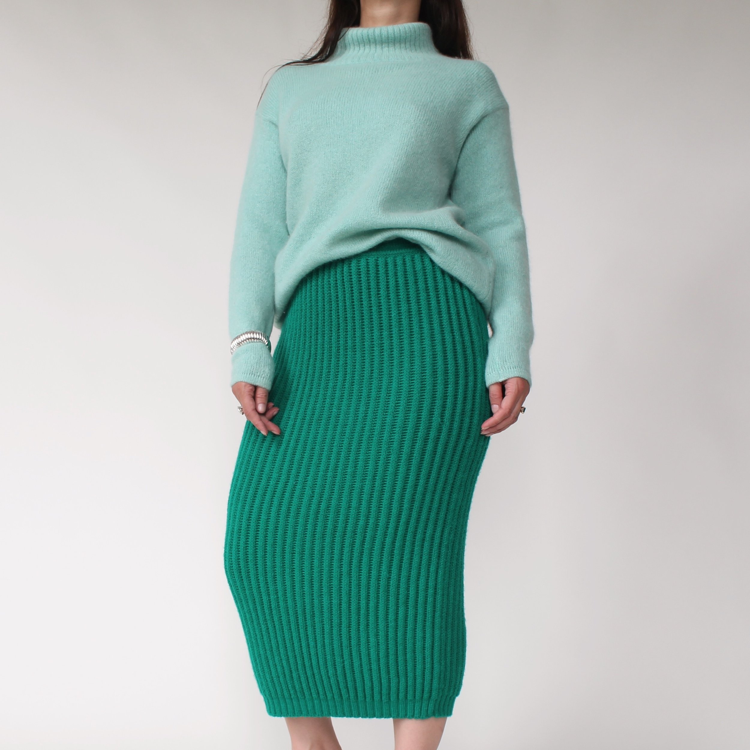 Vintage Benetton  Wool/Alpaca Knit Skirt - W26+