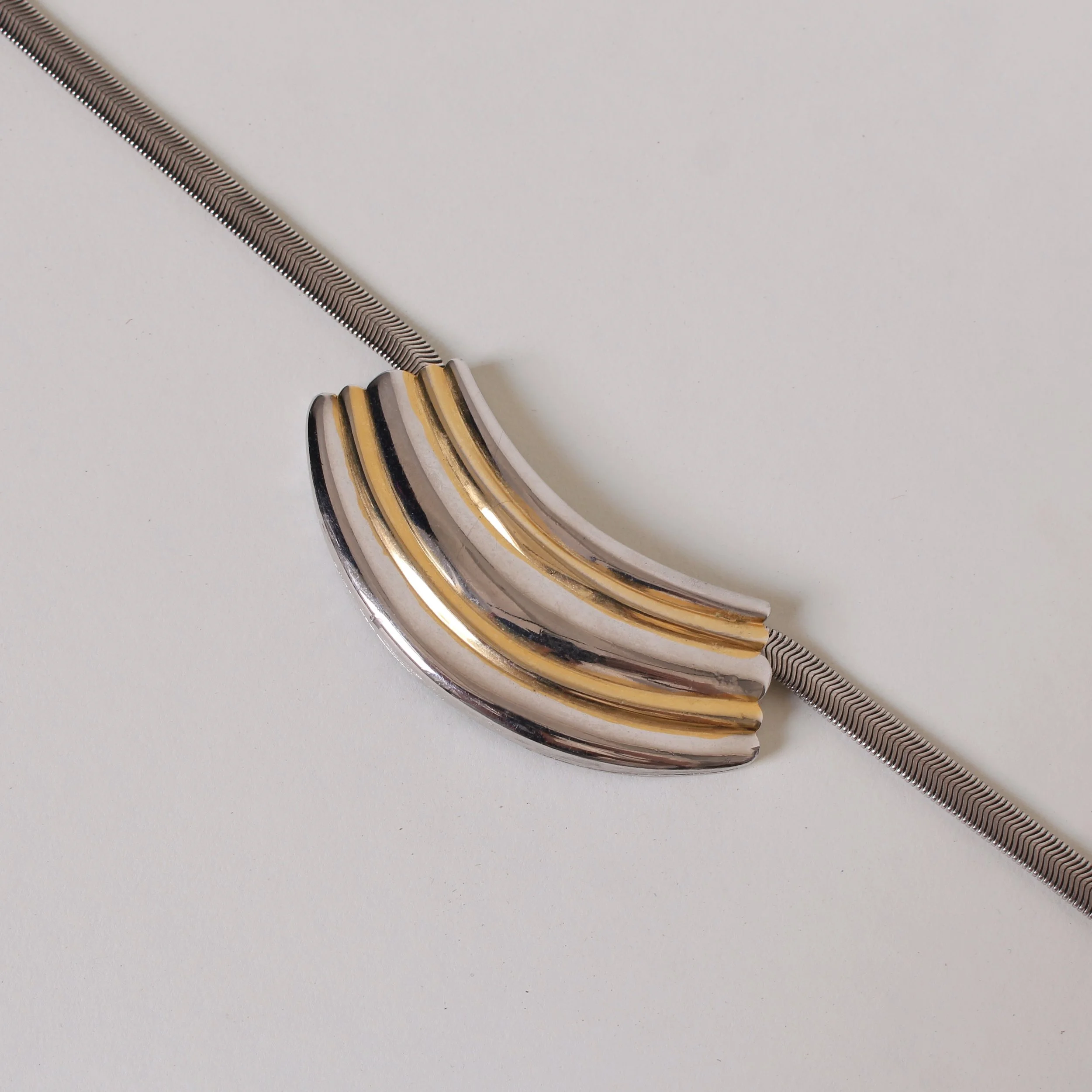 Vintage Napier Two Tone Centerpiece Necklace
