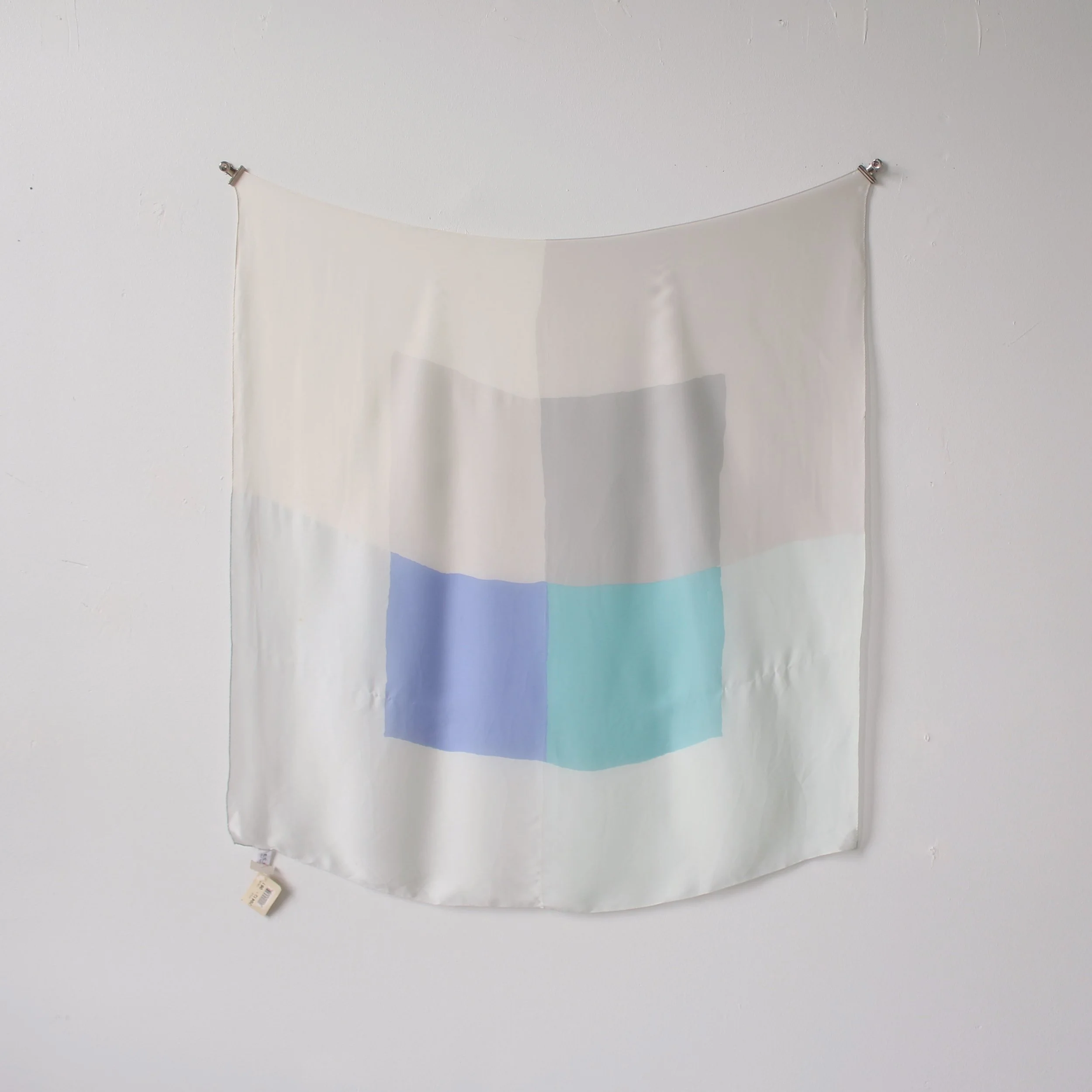 Vintage Echo Color Block Silk Scarf