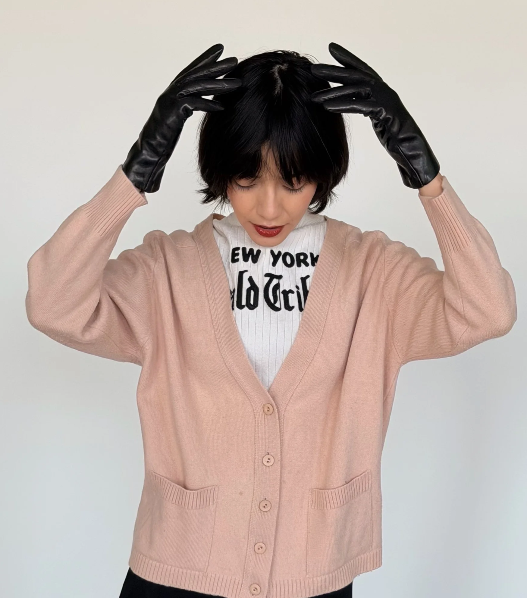 Vintage Nappa Leather Fur Lined Gloves