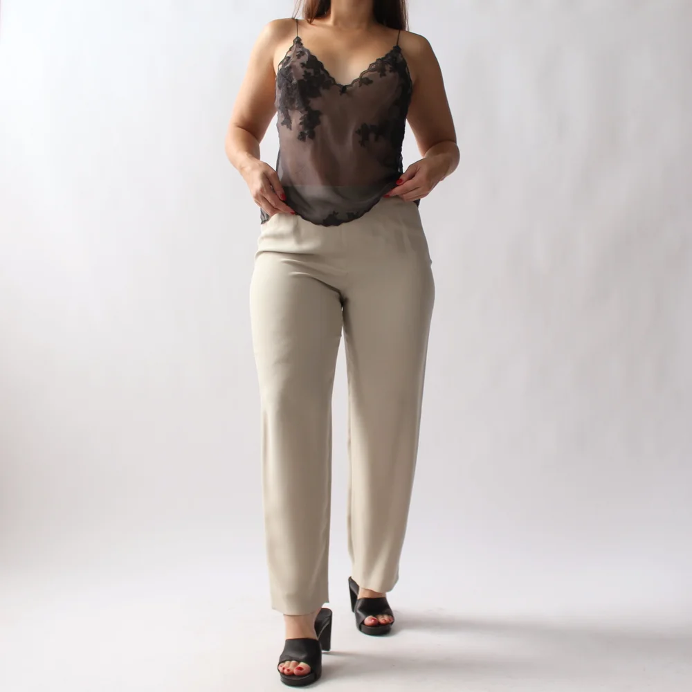 パンツ GIORGIO ARMANI BEIGE SILK PANT Shop Giorgio Armani - Silk Satin Pants | Saks Fifth Avenue