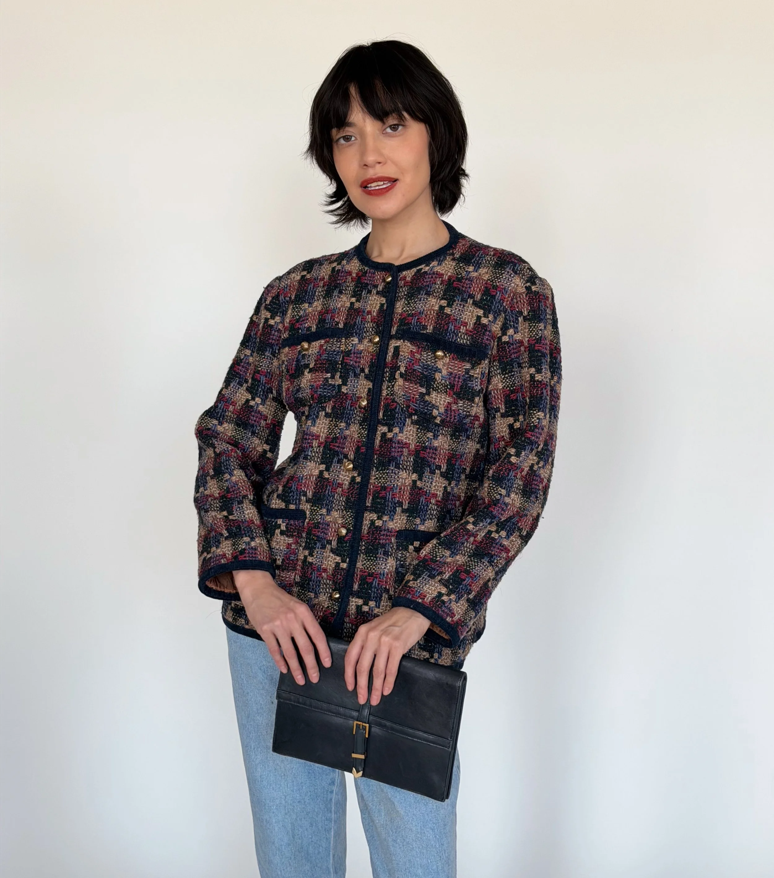 Vintage Multicolored Tweed Jacket