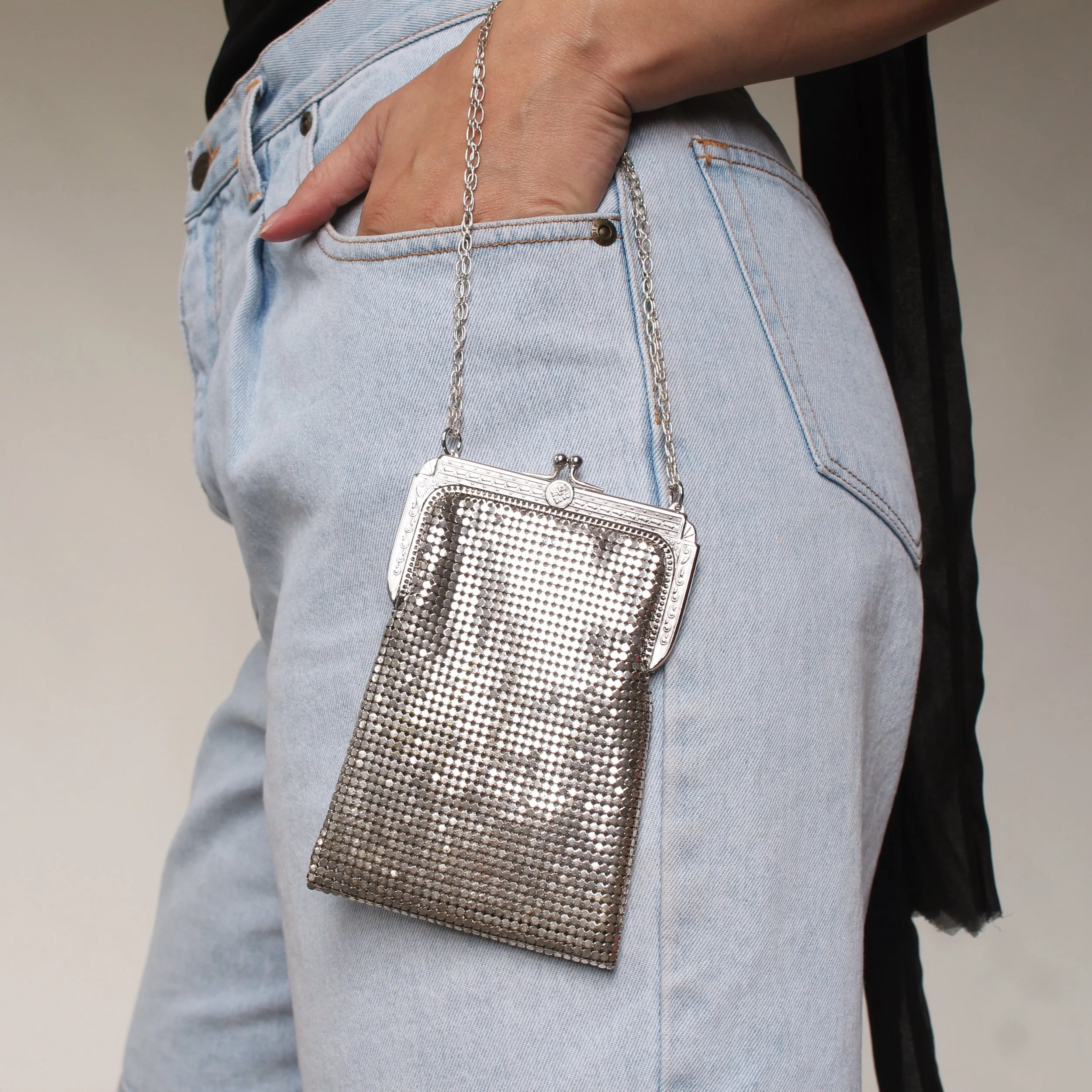 Mid Century Whiting & Davis Chain Mesh Bag