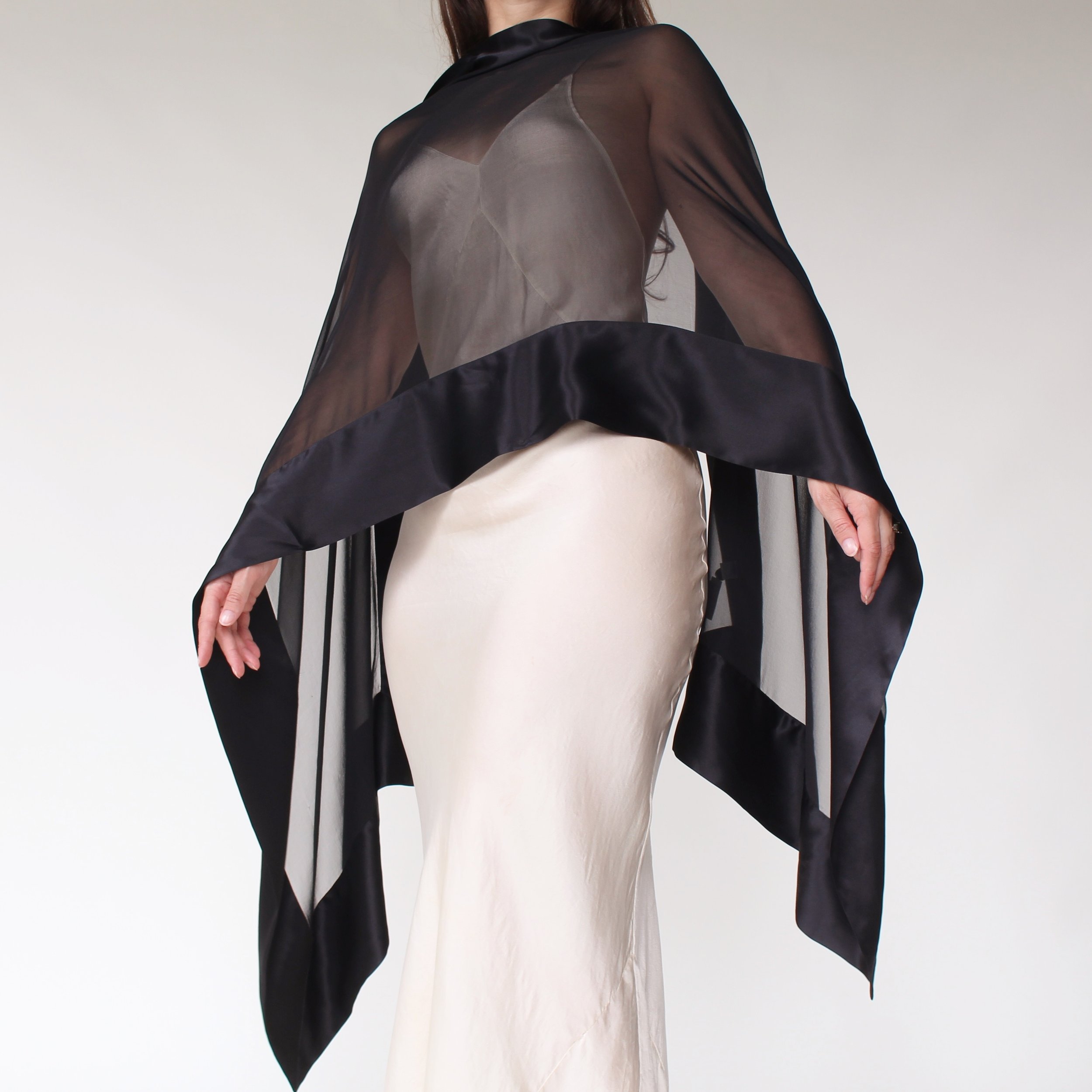 Vintage Mark Snider Sheer Silk Shawl