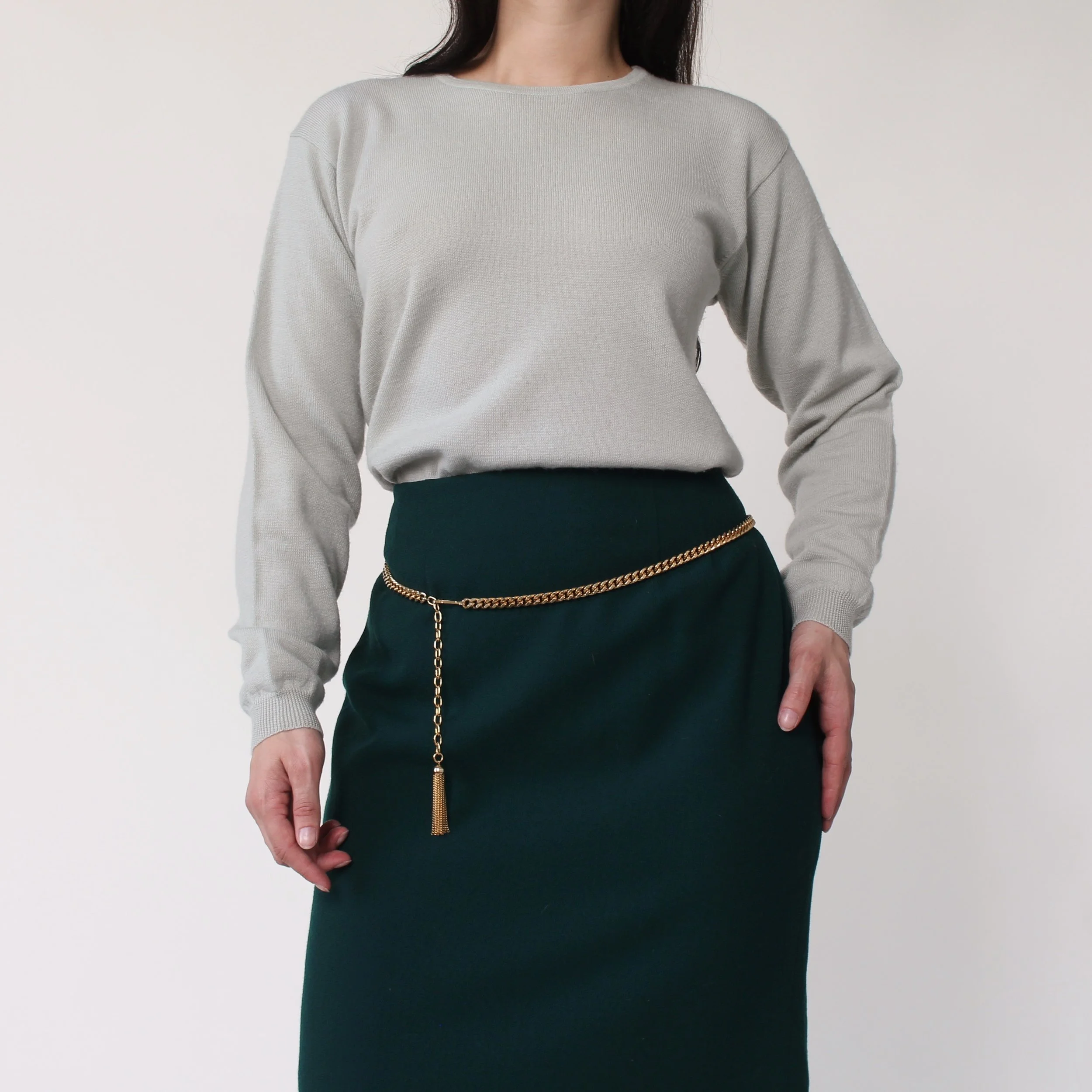 Vintage Seafoam Merino Wool Sweater