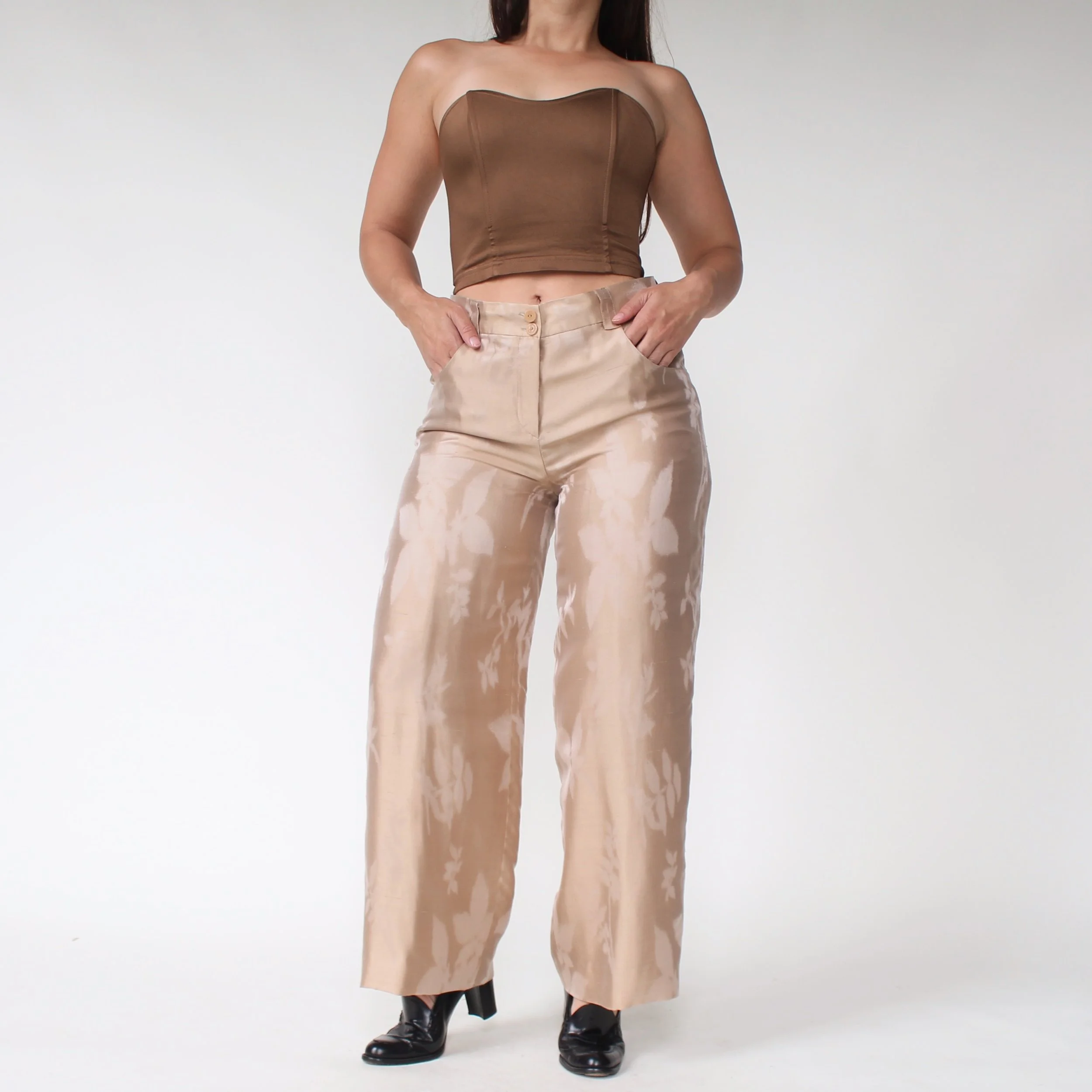 Vintage Giorgio Armani Floral Silk Pants - W31