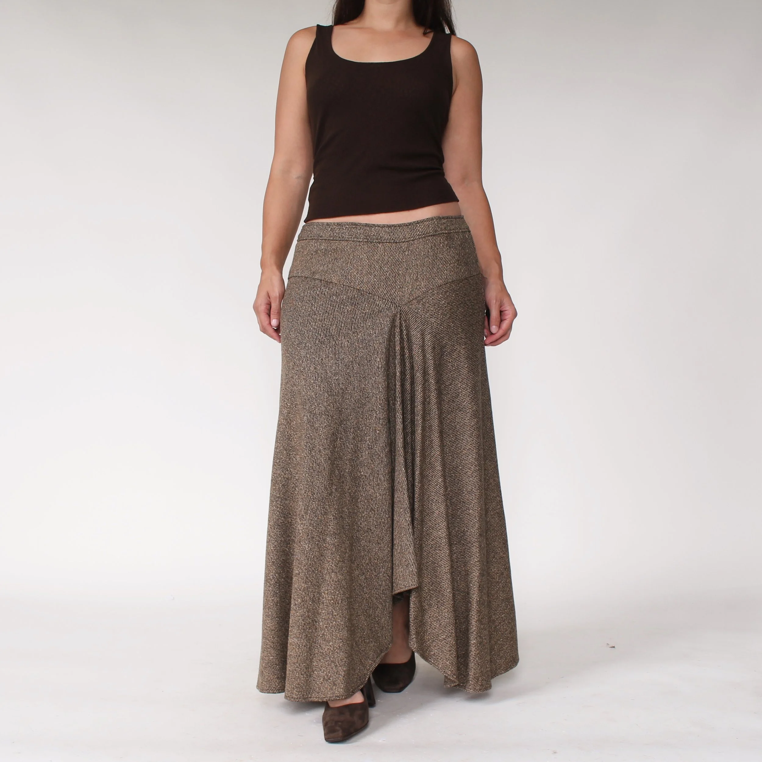 2000s Asymmetrical Wool/Silk Skirt - W32