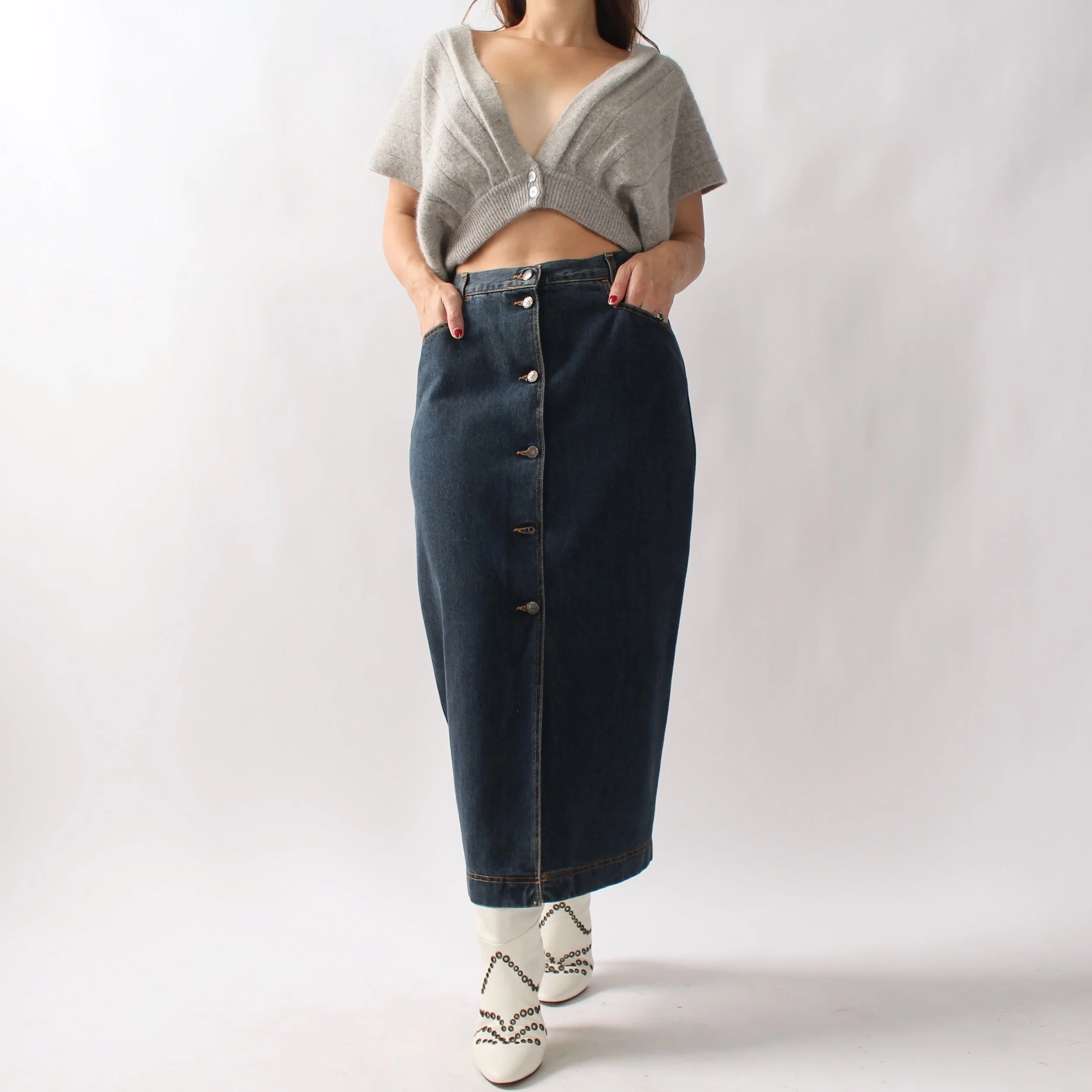 スカート Vintage Versus Versace Skirt Vintage Versus Versace Fuzzy Skirt - W25 — Wornable