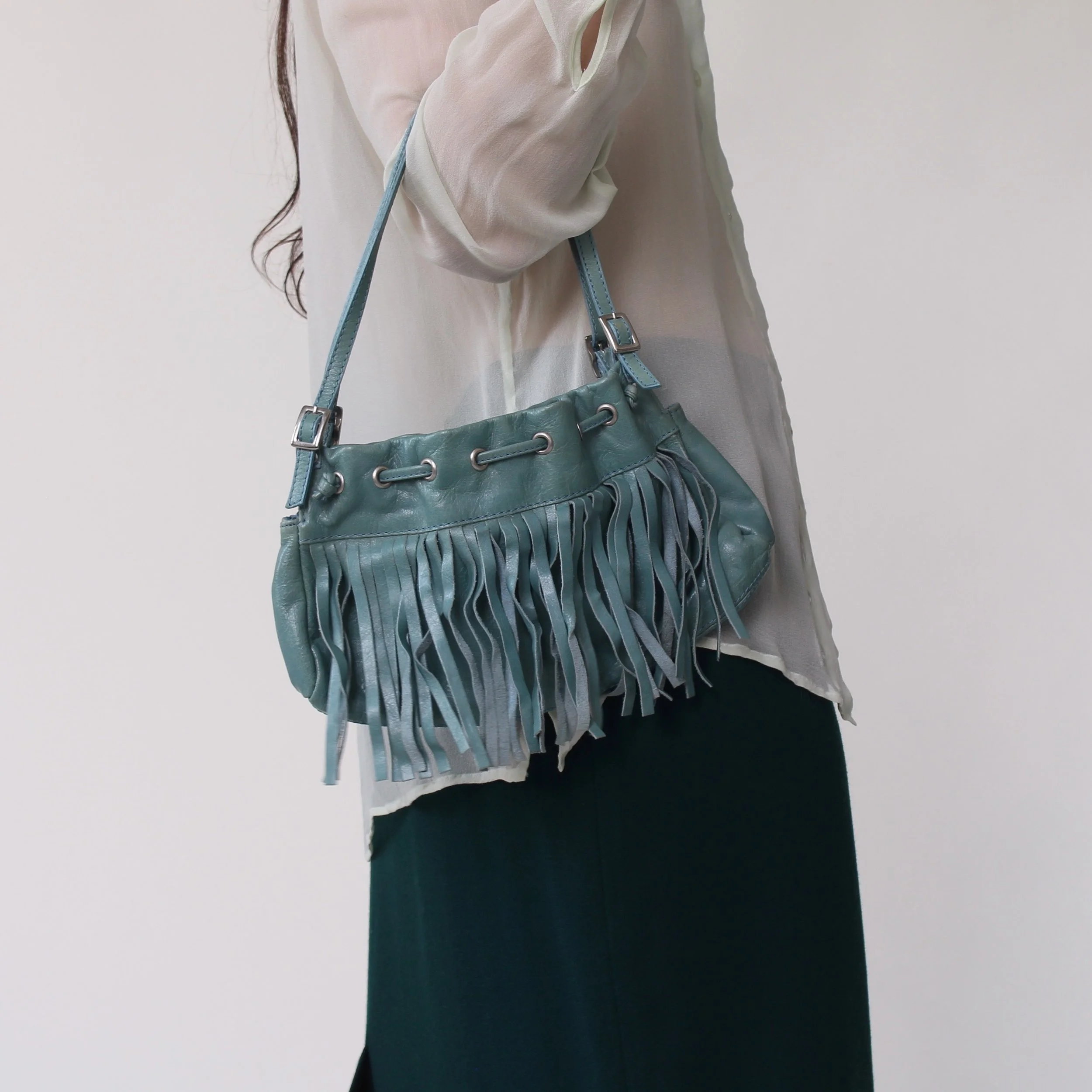 2000s Nordstrom Fringe Leather Bag