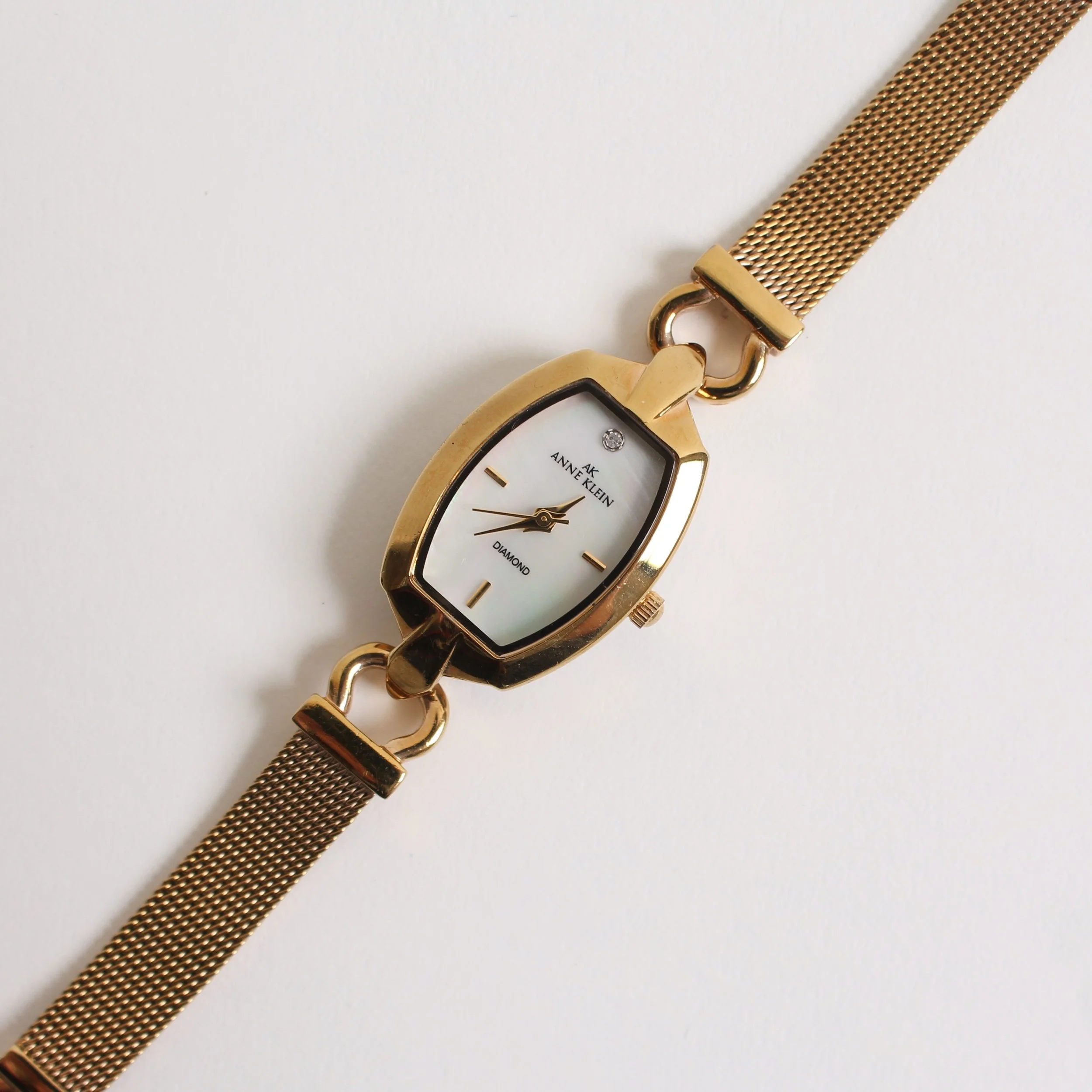 Vintage Anne Klein Mesh Band Bracelet Watch