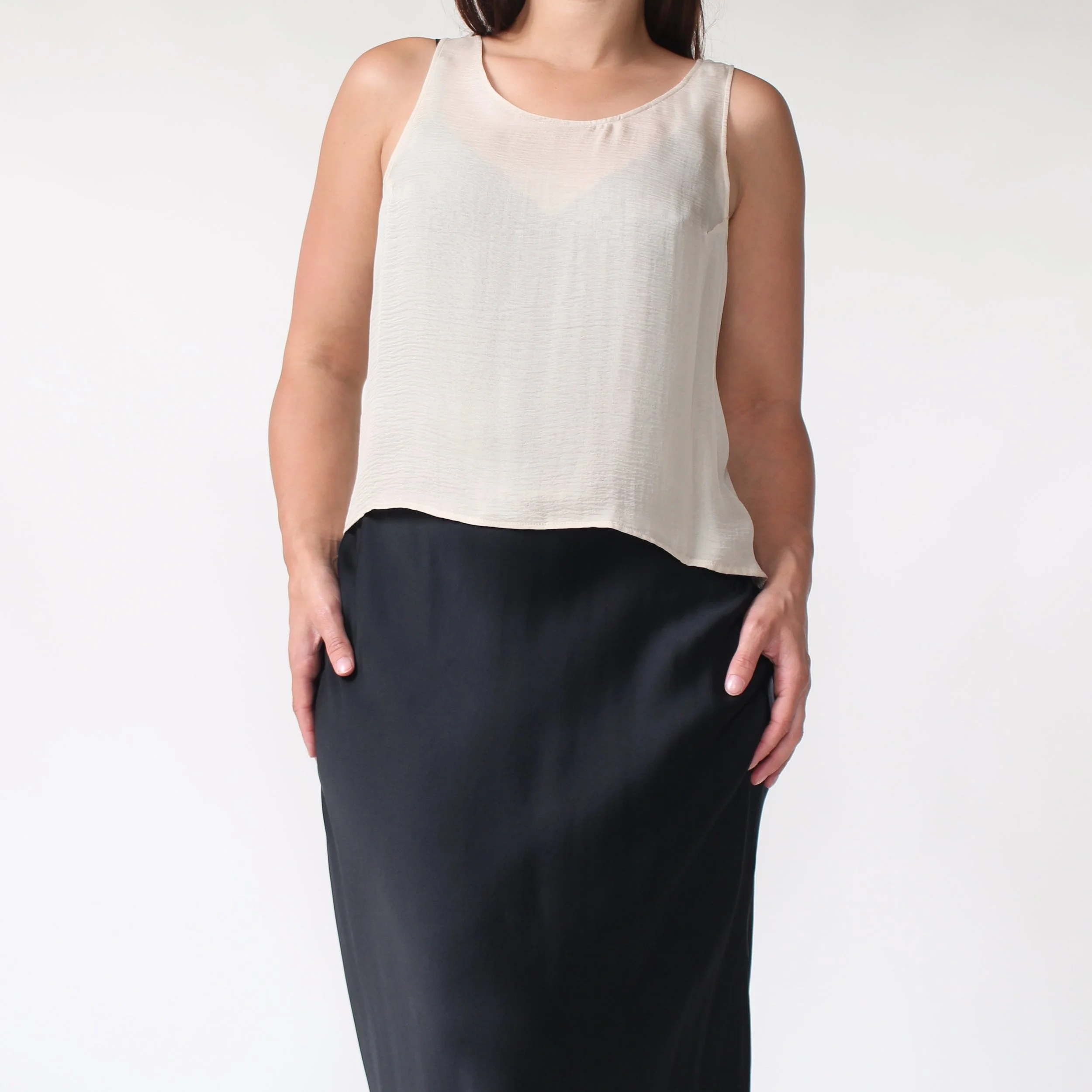 90s Giorgio Armani Semi Sheer Silk Top