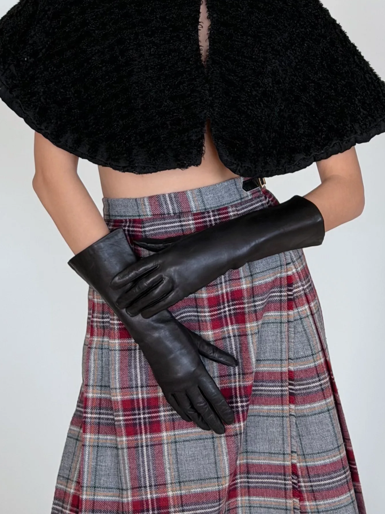 Vintage Nappa Leather Fur Lined Gloves