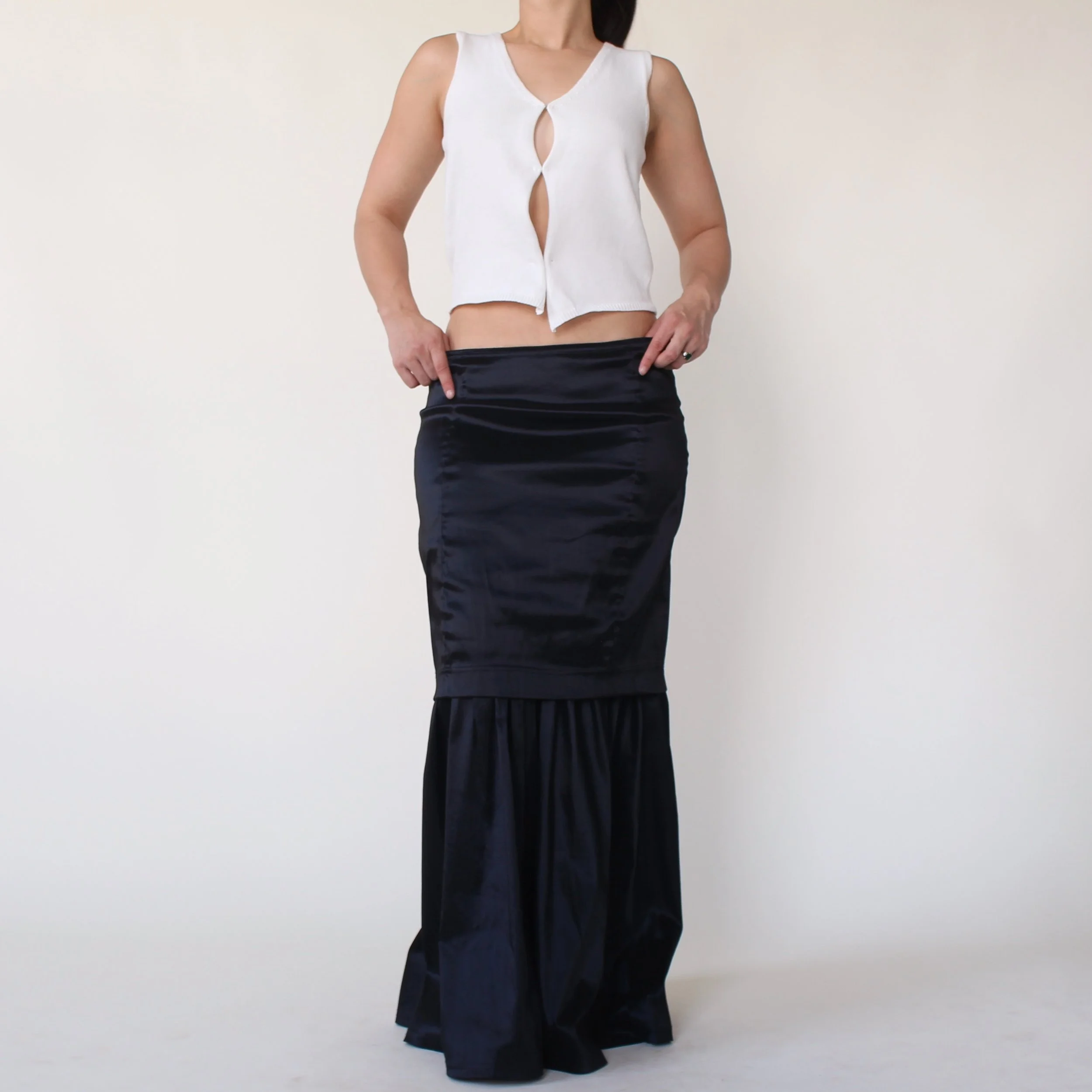 2000s Sarah Pacini Tiered Maxi Skirt - W32