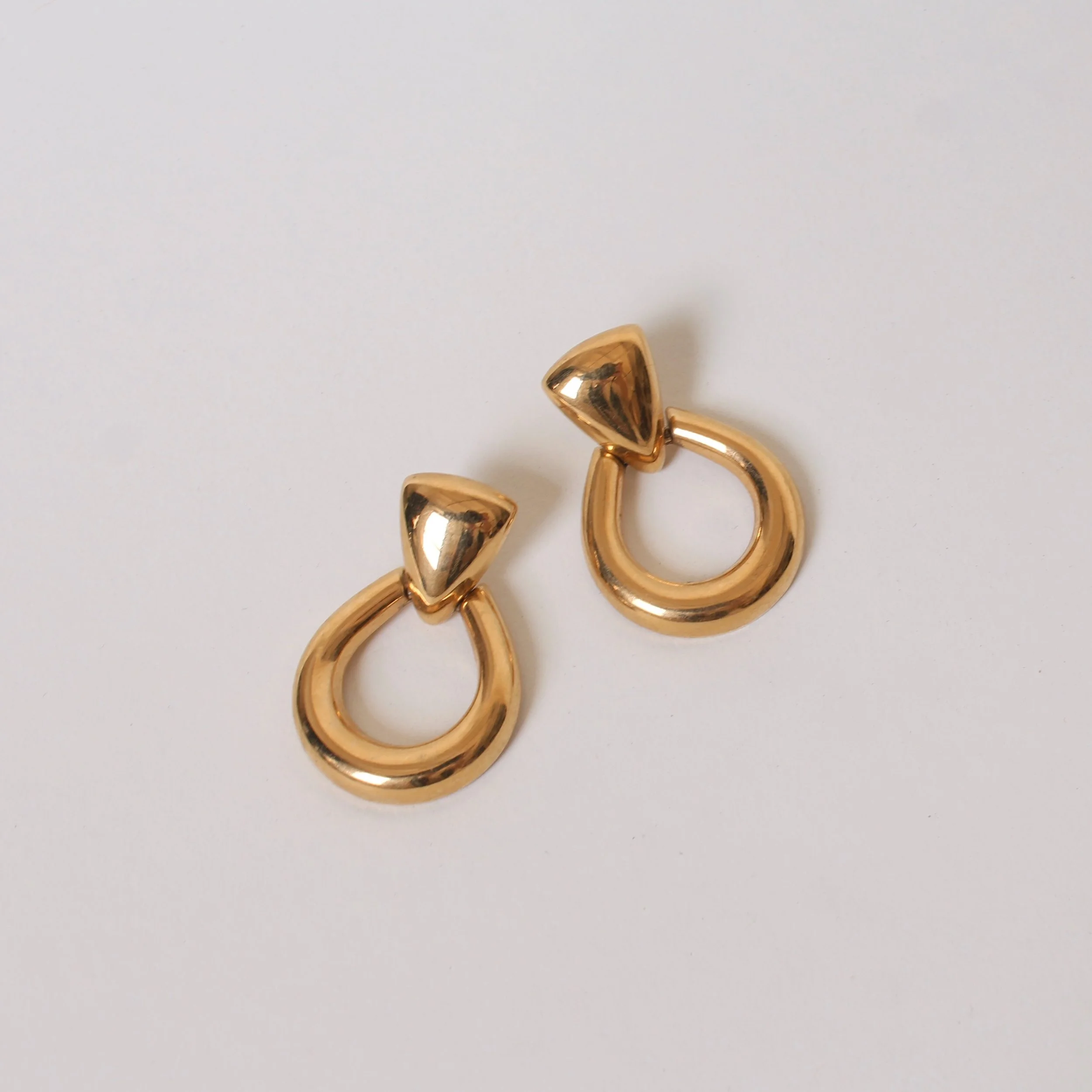 Vintage Monet Door Knocker Earrings