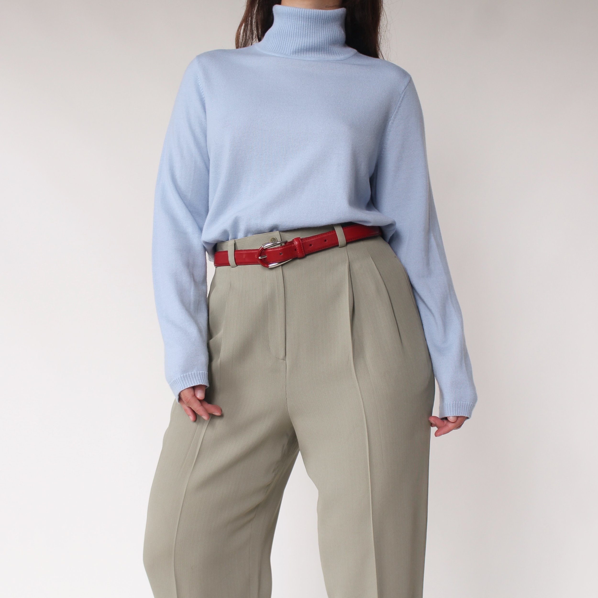 2000s Baby Blue Merino Wool Sweater