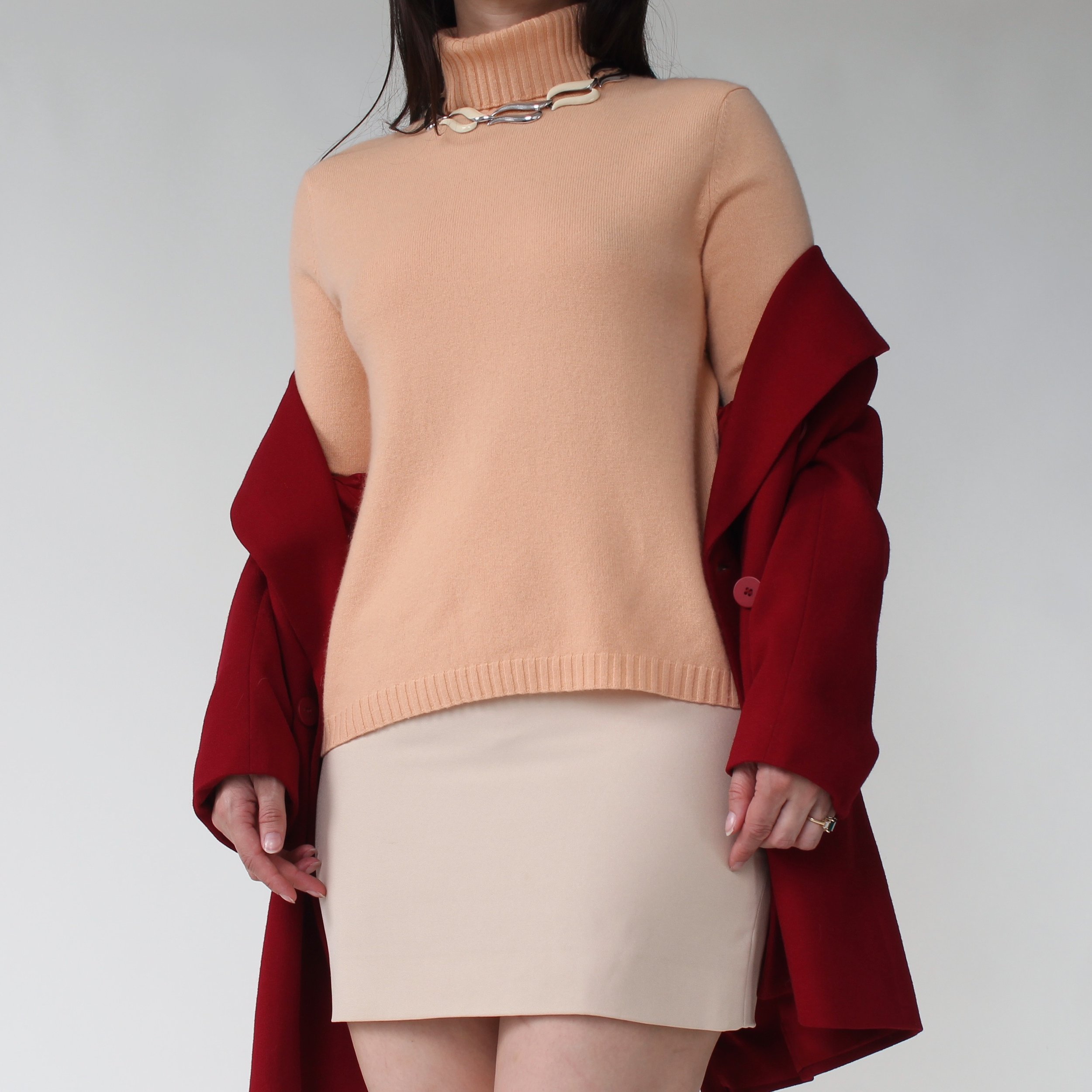 90s Soft Apricot Cashmere Sweater