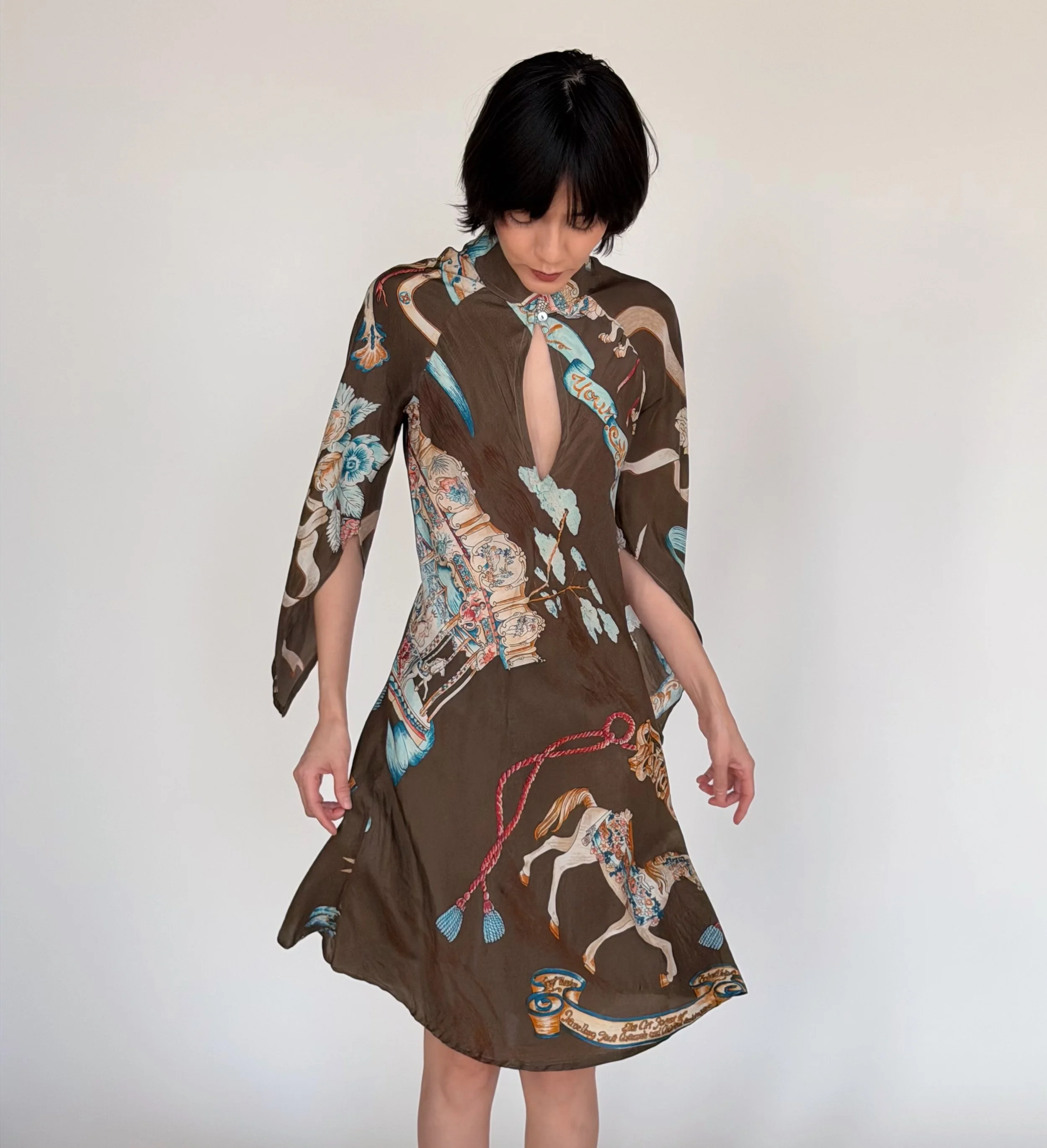 Vintage Bias Cut Carousel Dress