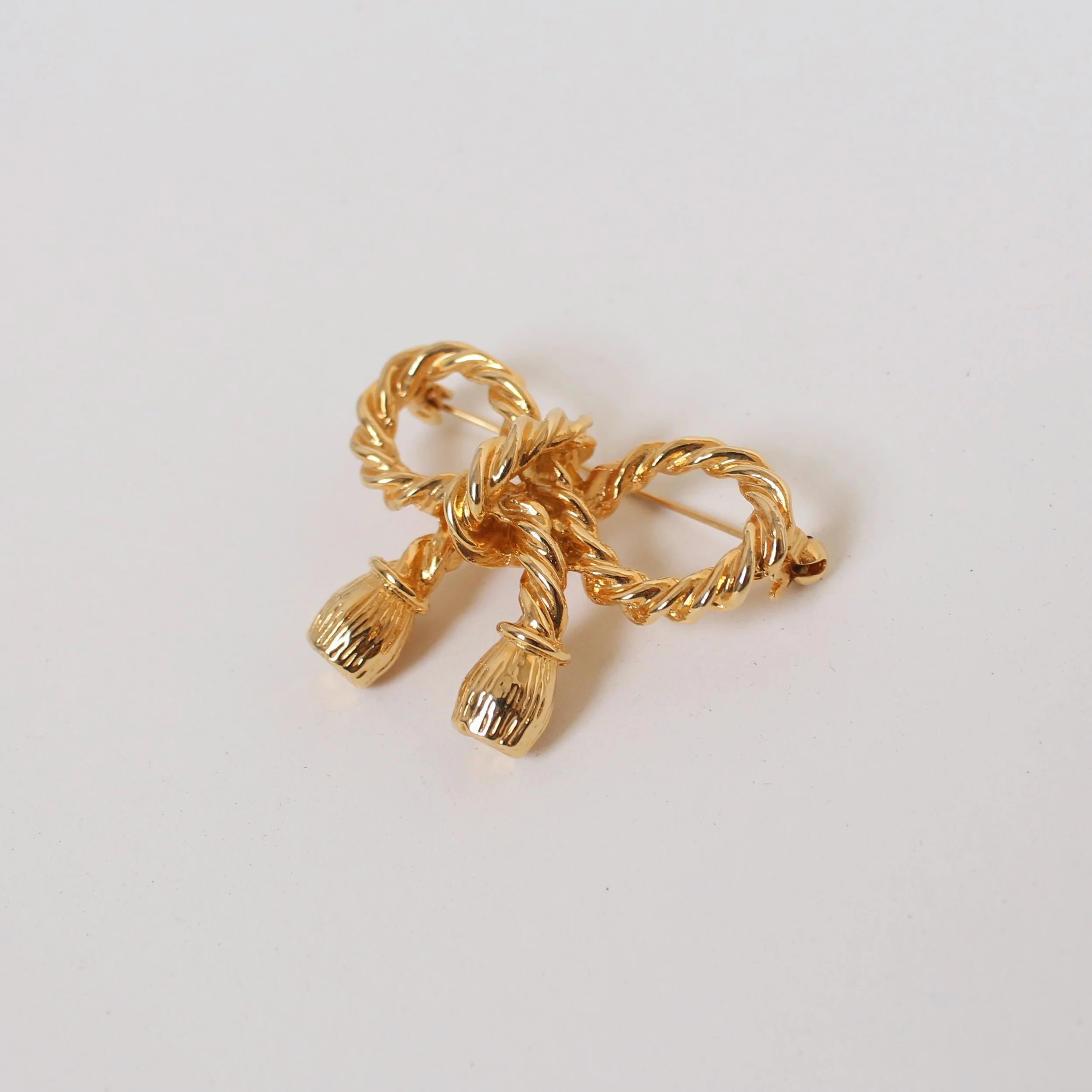 Vintage Braided Bow Brooch