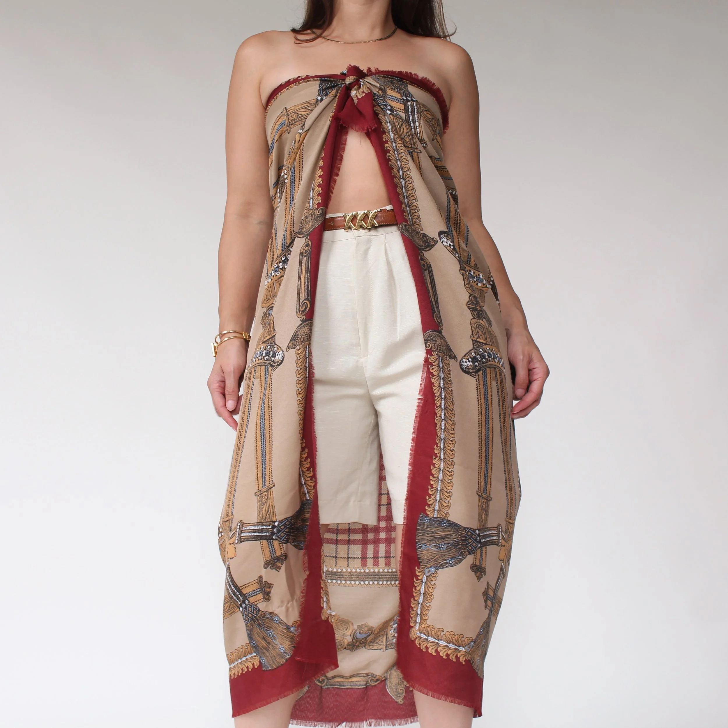 Vintage Equestrian Oversized Scarf