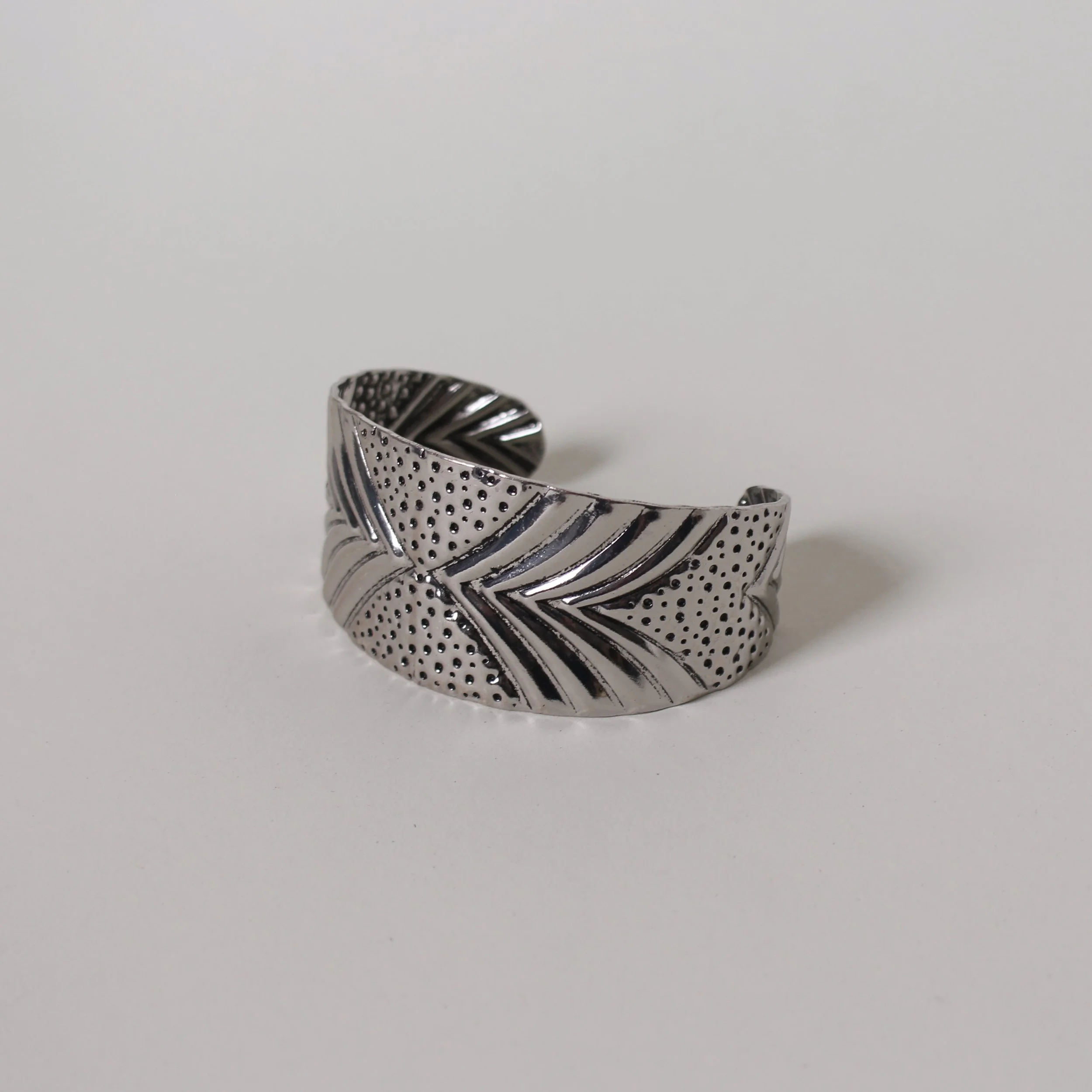 Vintage Silver Tone Metal Cuff