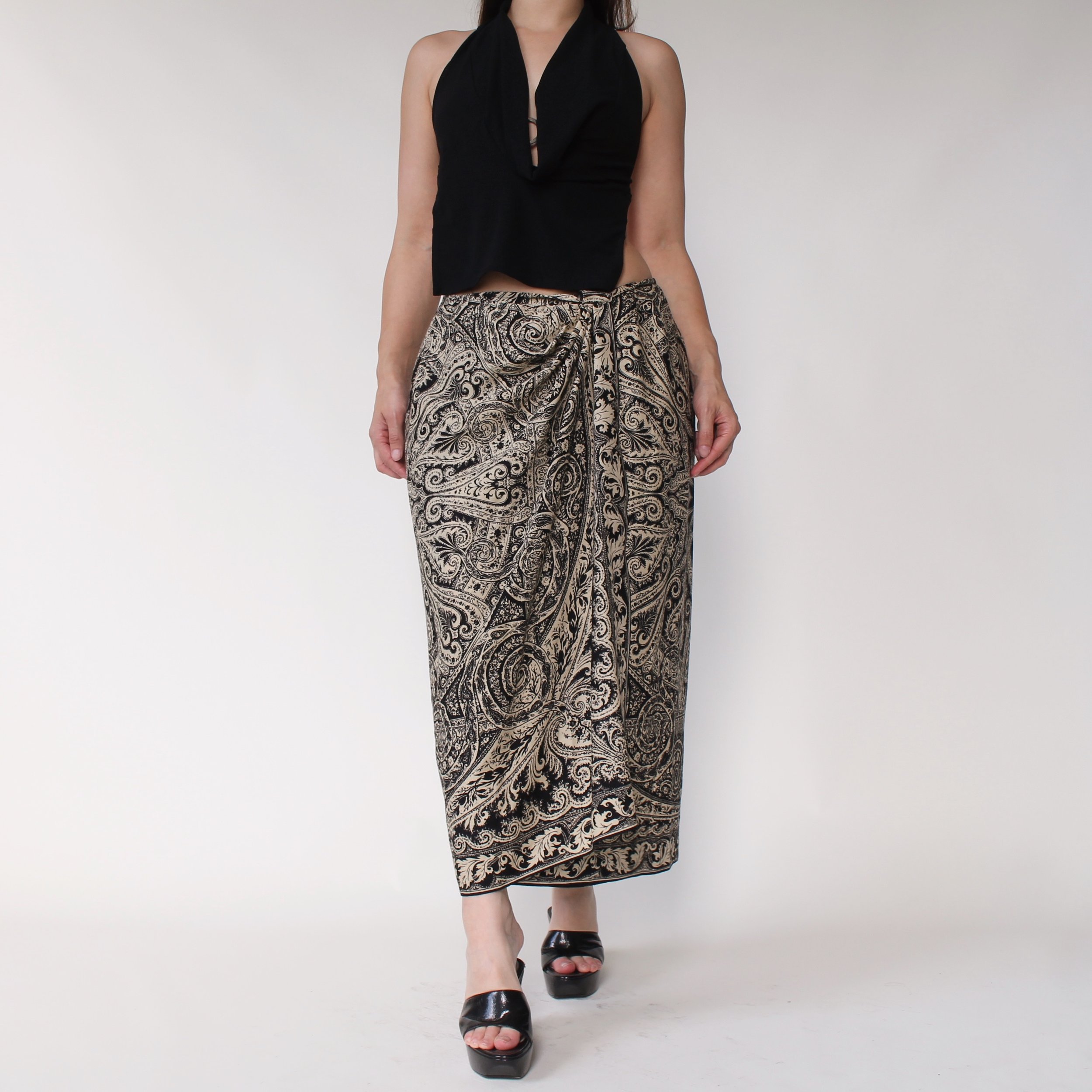 Vintage Ungaro Wool Wrap Skirt - W30