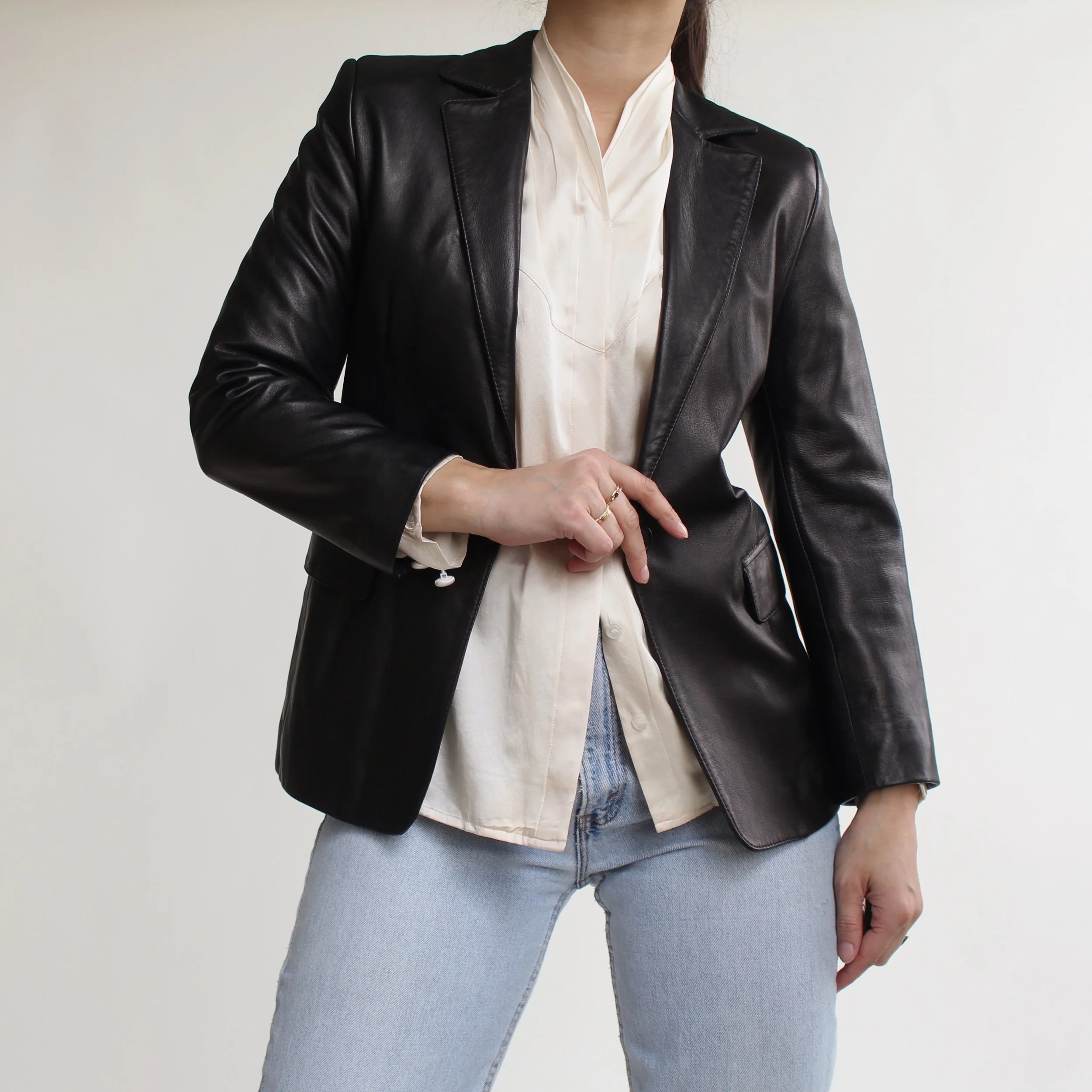 Vintage Pellacci Soft Italian Leather Blazer