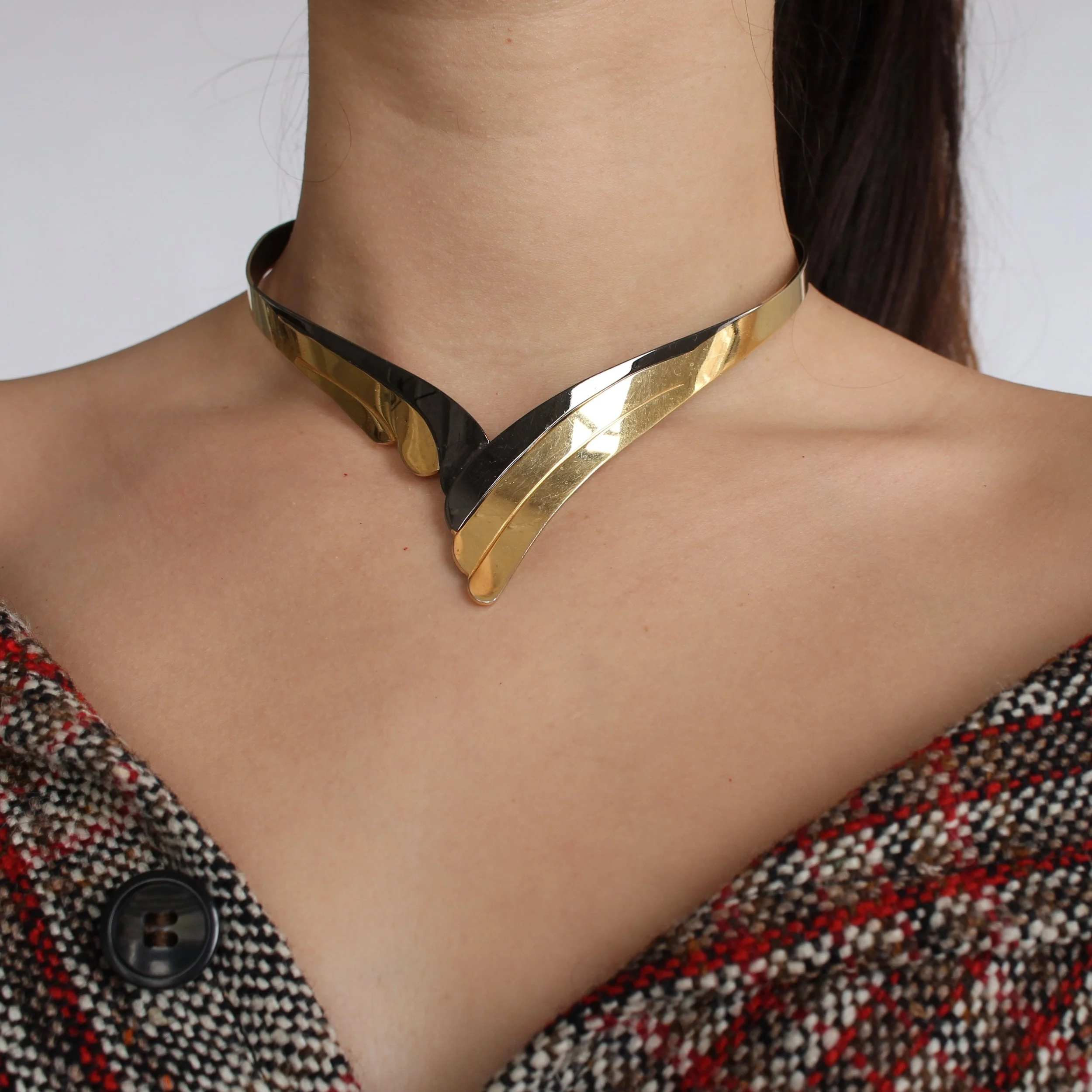 Vintage Two Tone Sculptural Choker