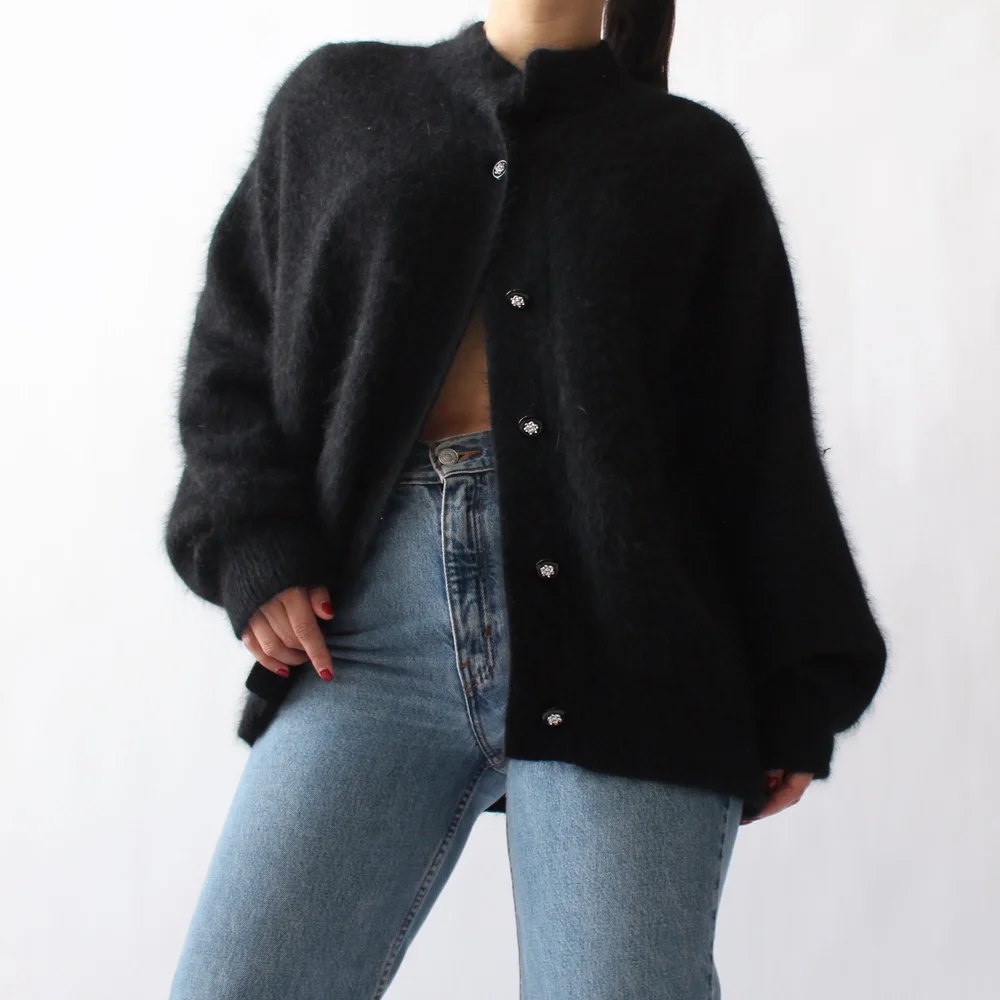 アウターその他 IONSEOUL Angora fur jacket Angora Jacket with Rabbit Trim- Size M – VintageFurs