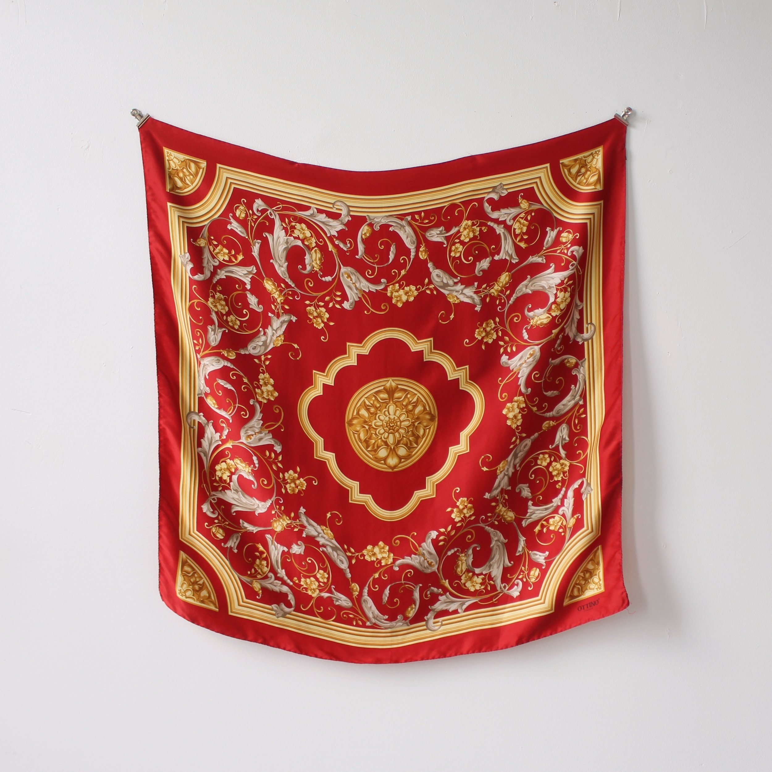 Vintage Ottino Firenze Baroque Silk Scarf