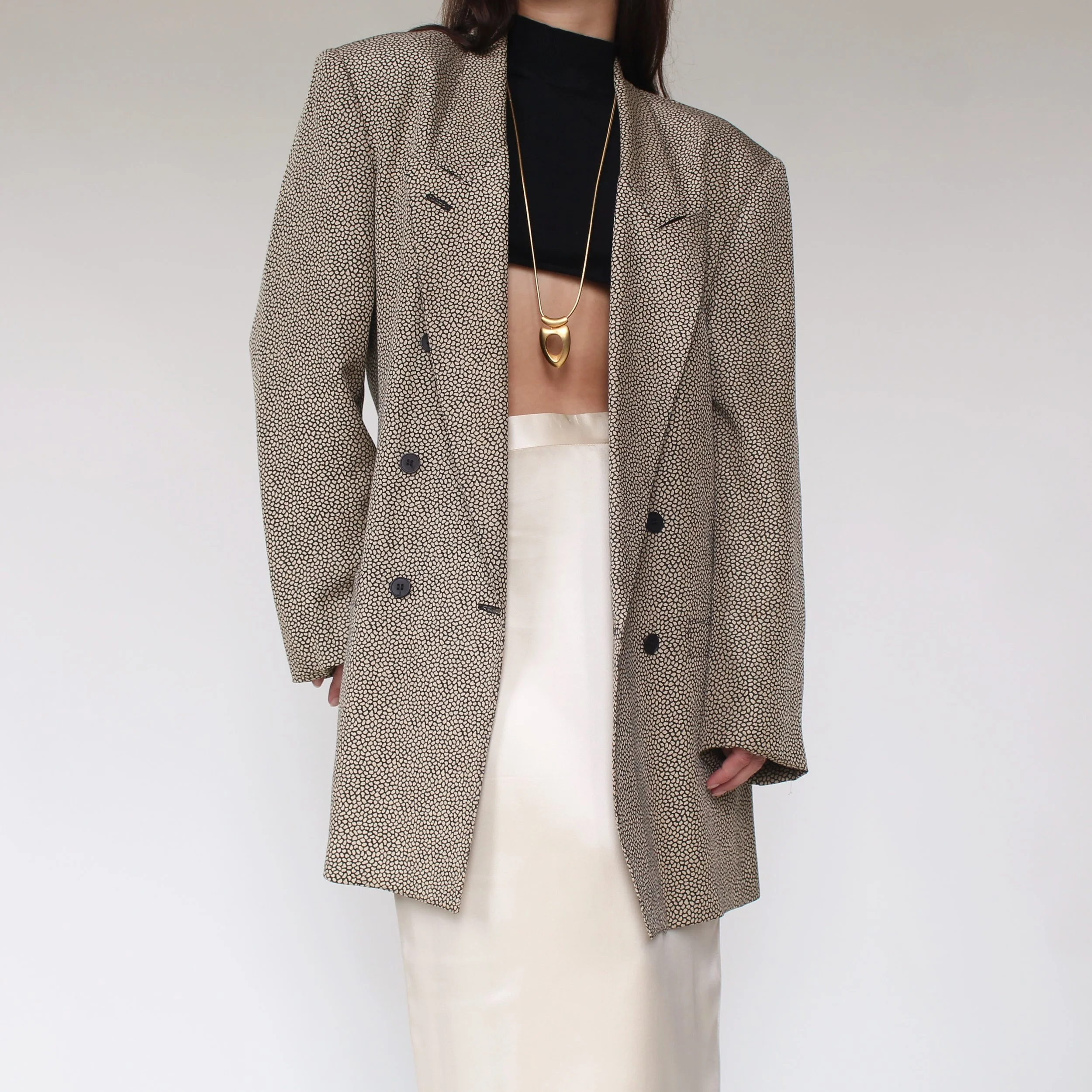 Vintage Relaxed Silk Blend Blazer
