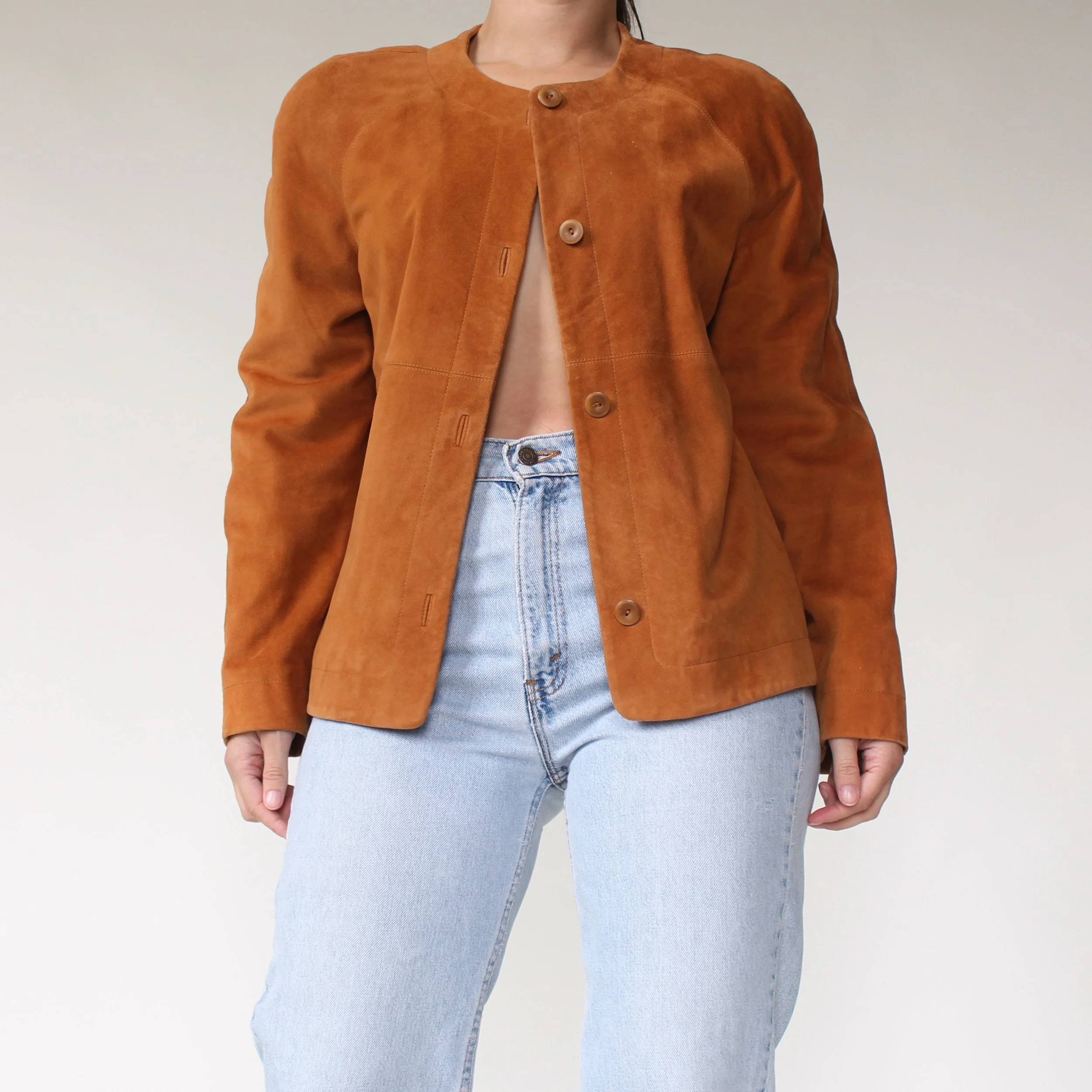 90s Honey Brown Suede Jacket