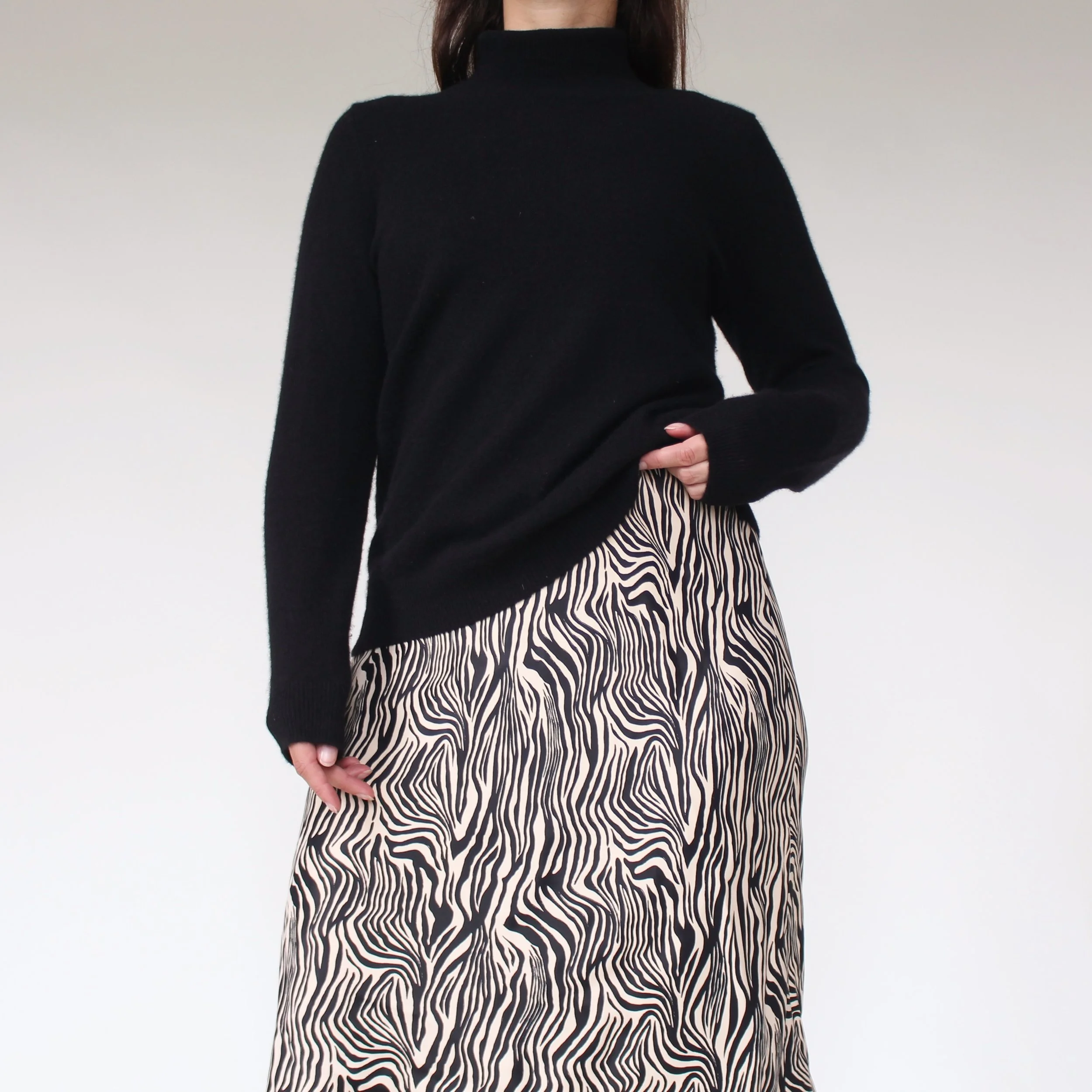Vintage Jet Black Cashmere Sweater