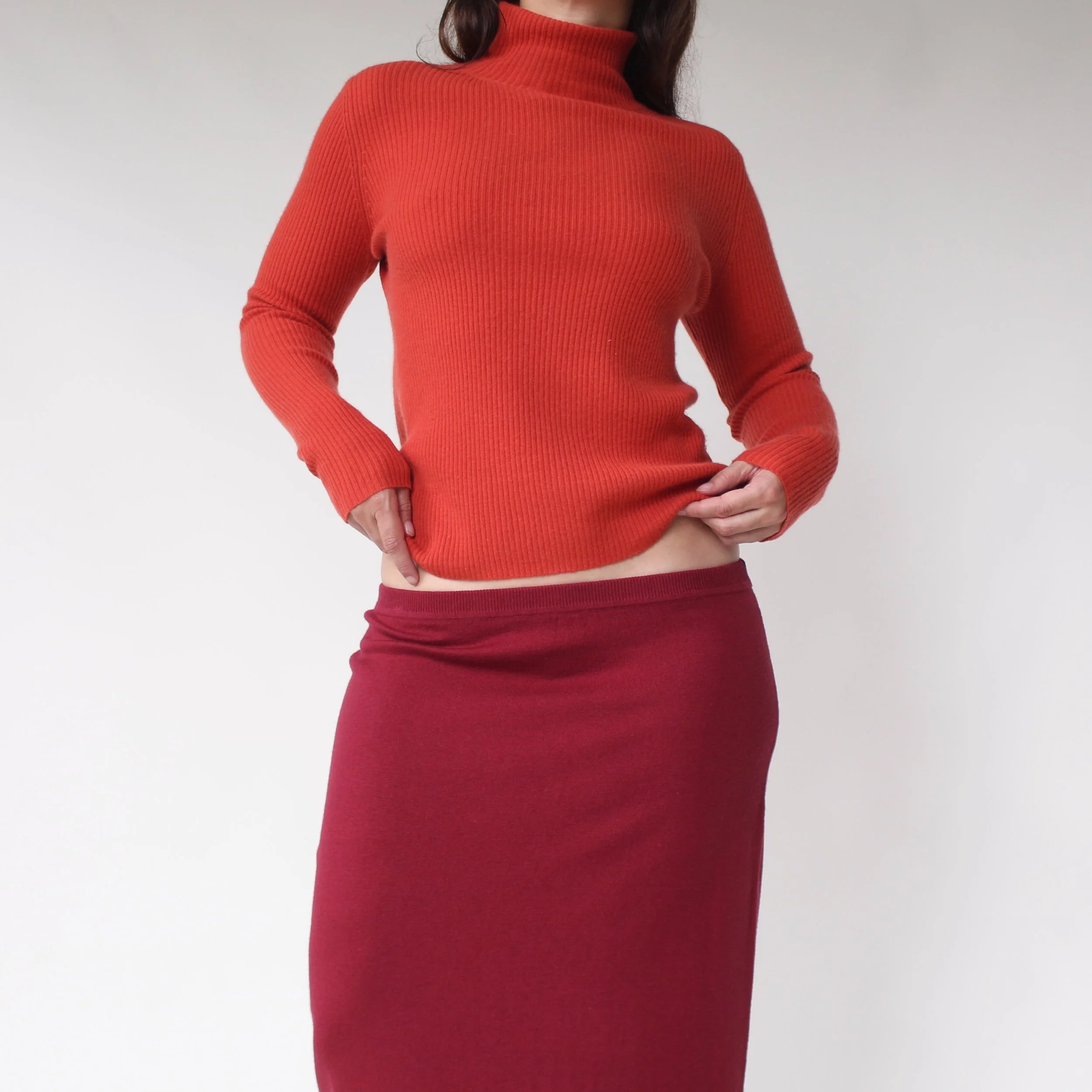 Vintage Blood Orange Cashmere Sweater