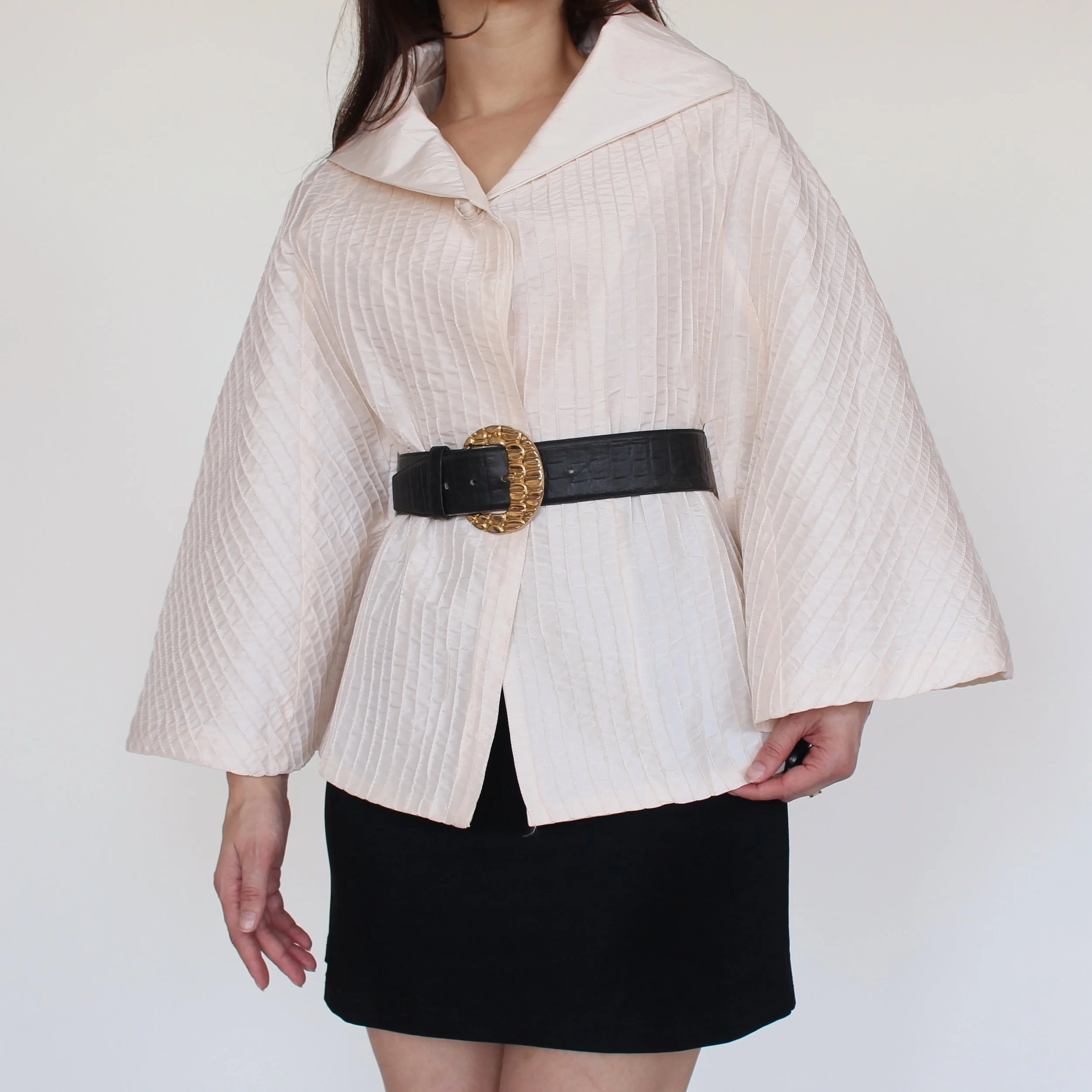 Vintage Cream Textured Cape