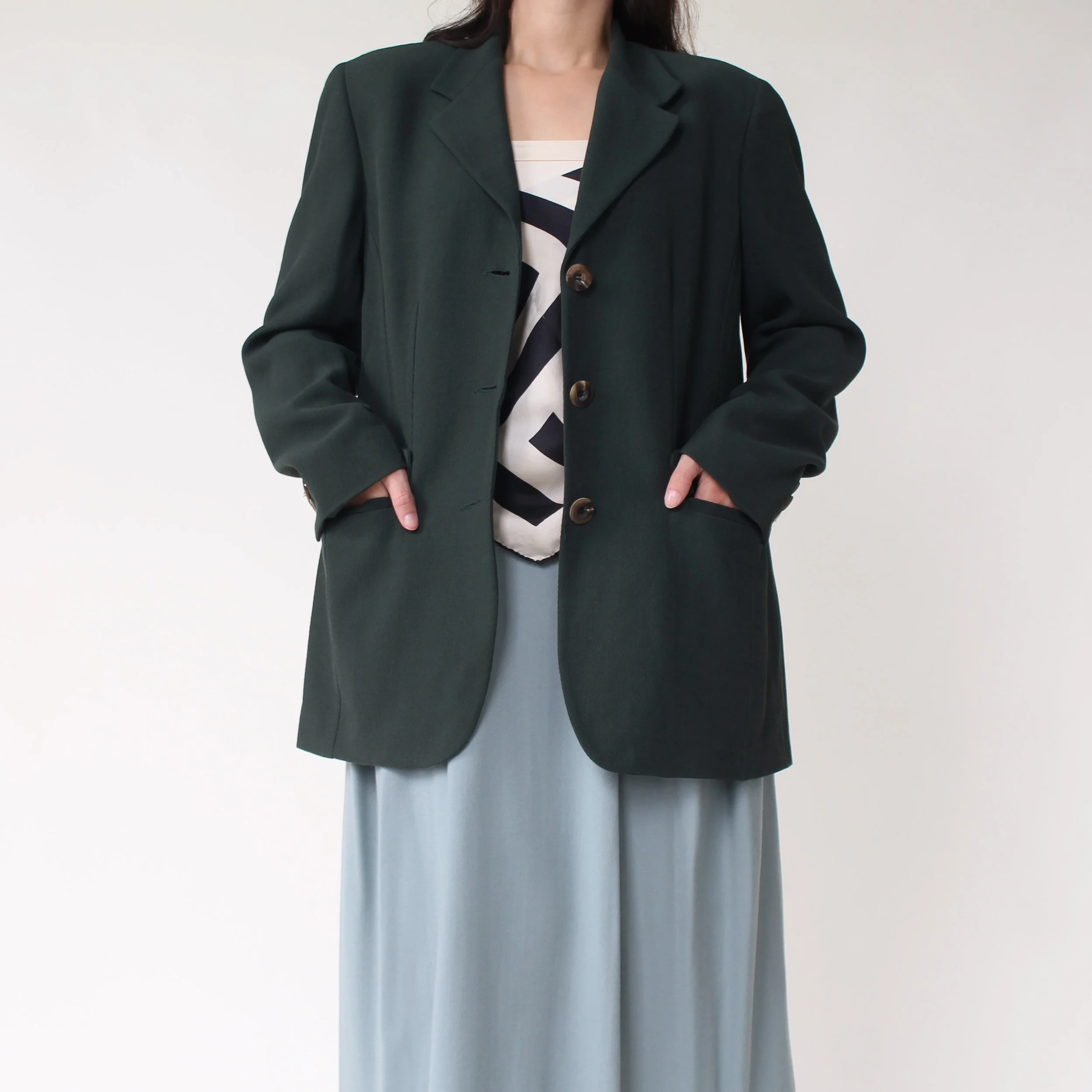 Vintage Les Copains Evergreen Wool Blazer