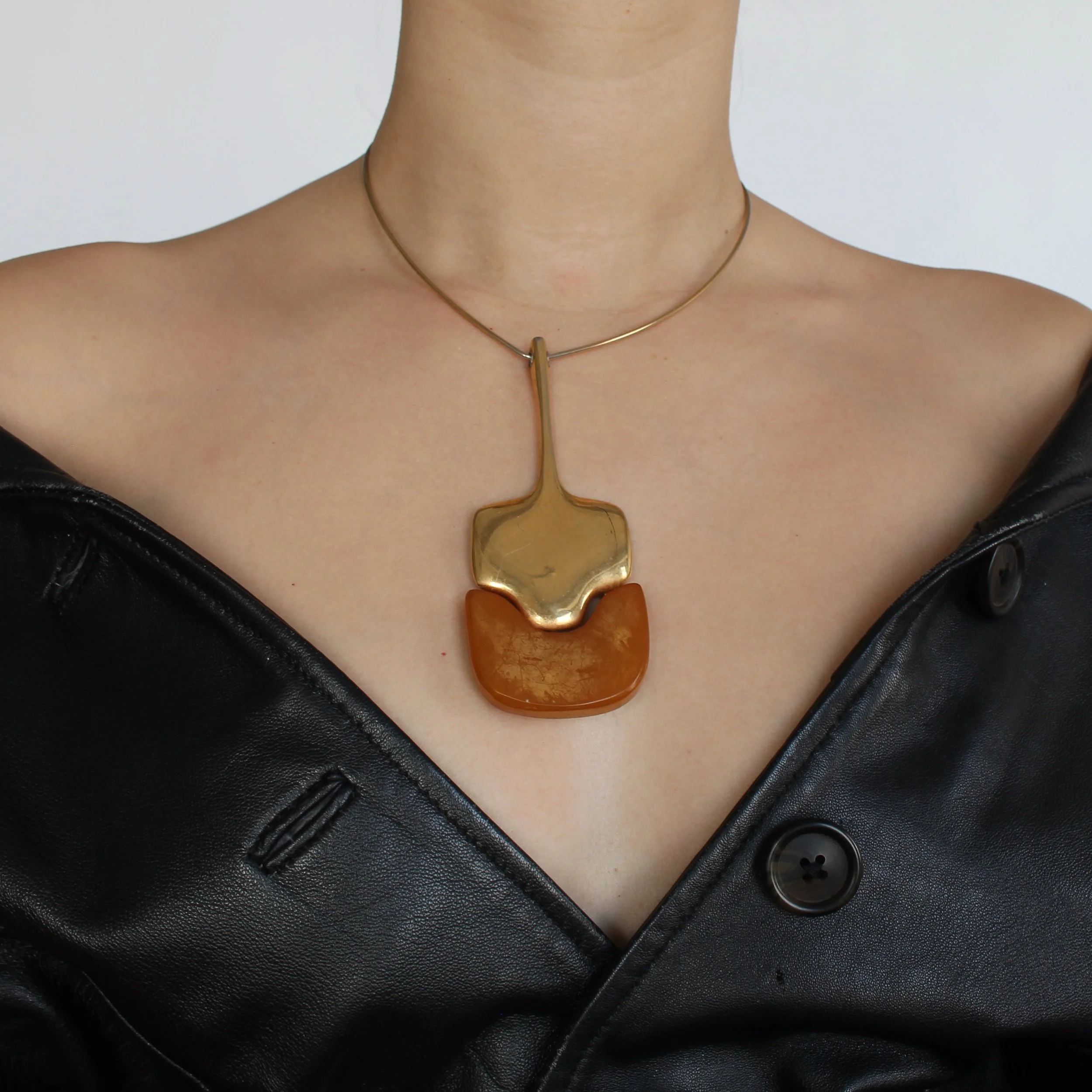 Modernist Sculptural Pendant Necklace