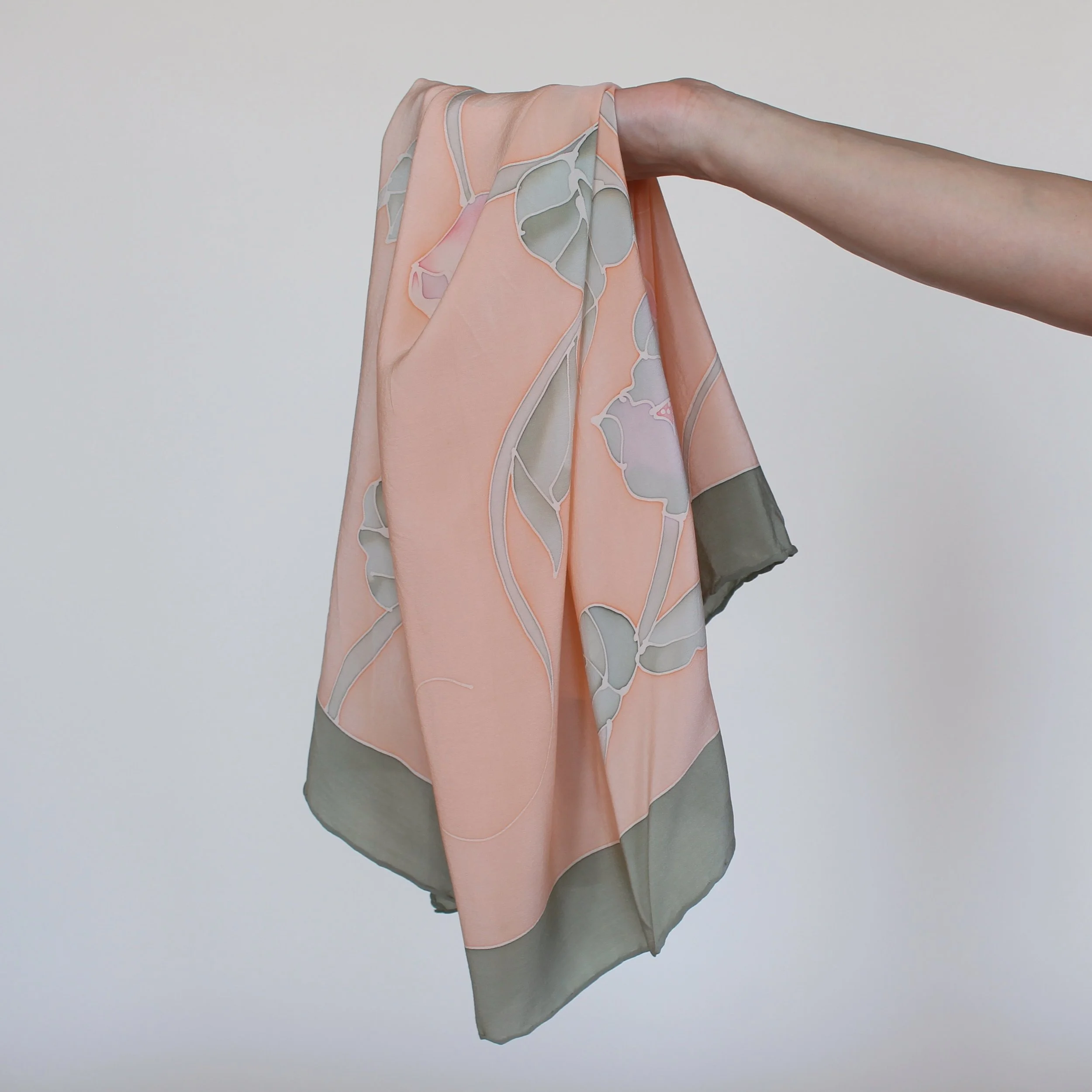 Vintage Petal Pink Silk Scarf