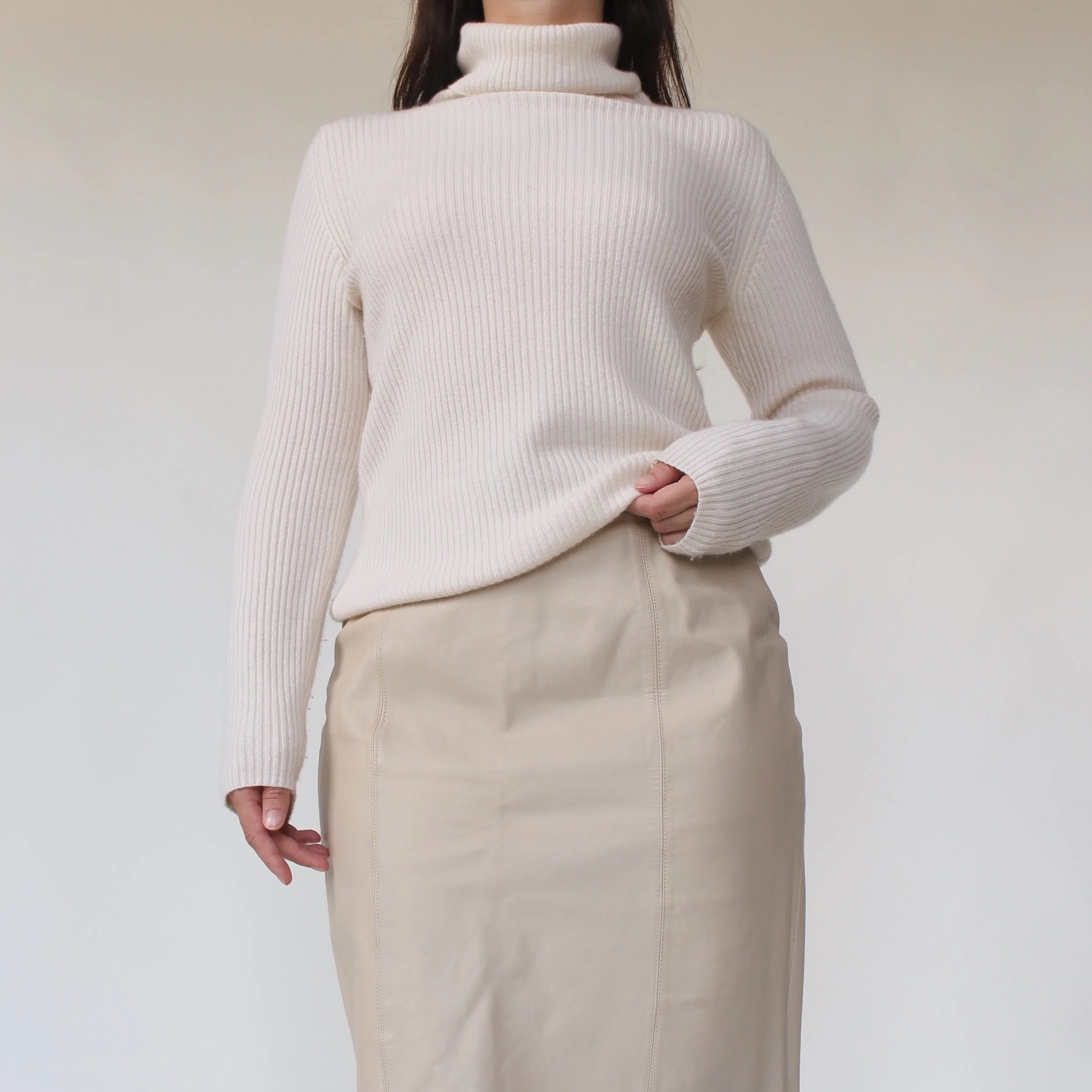 Vintage Soft Ivory Cashmere Sweater