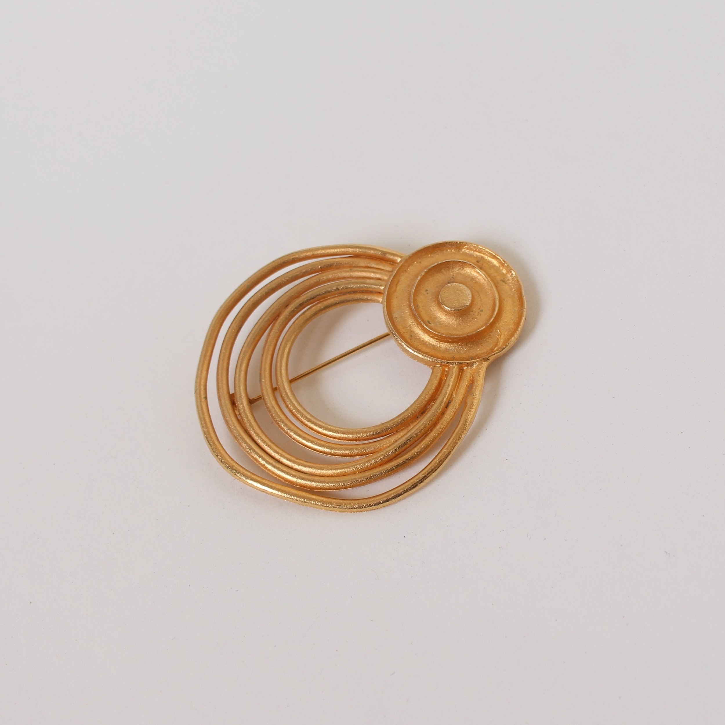 Vintage Modernist Gold Tone Brooch