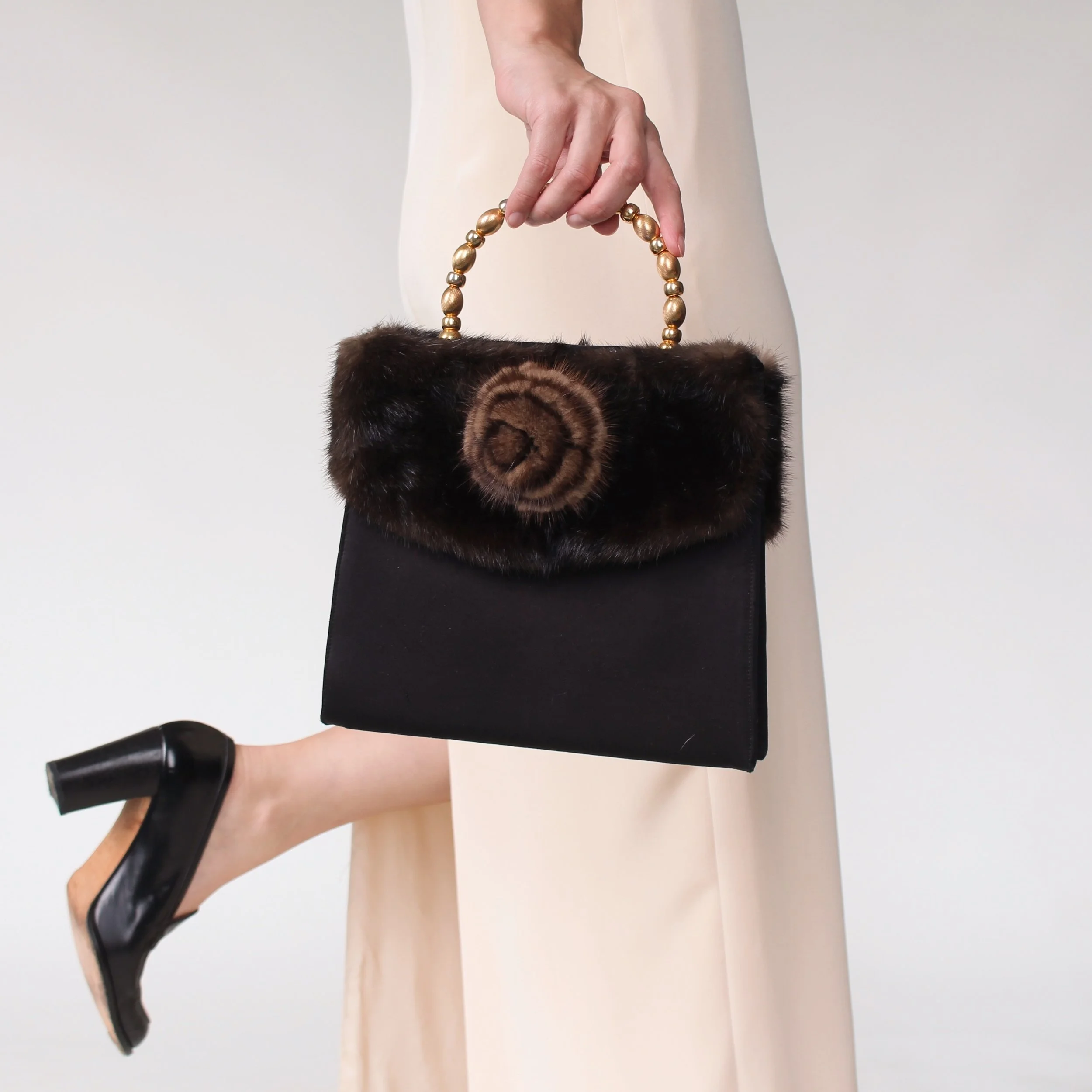 Mid Century Ingber Fur Cocktail Bag