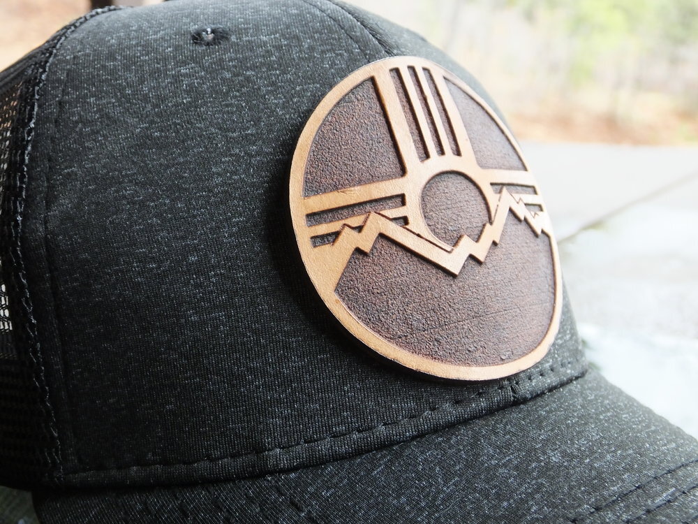 Leather Hashtag Black Patch Engraved Trucker Hat One Legging it Around #prawdzik Leather Hashtag Black Patch Engraved Trucker Hat One Legging it Around #prawdzik