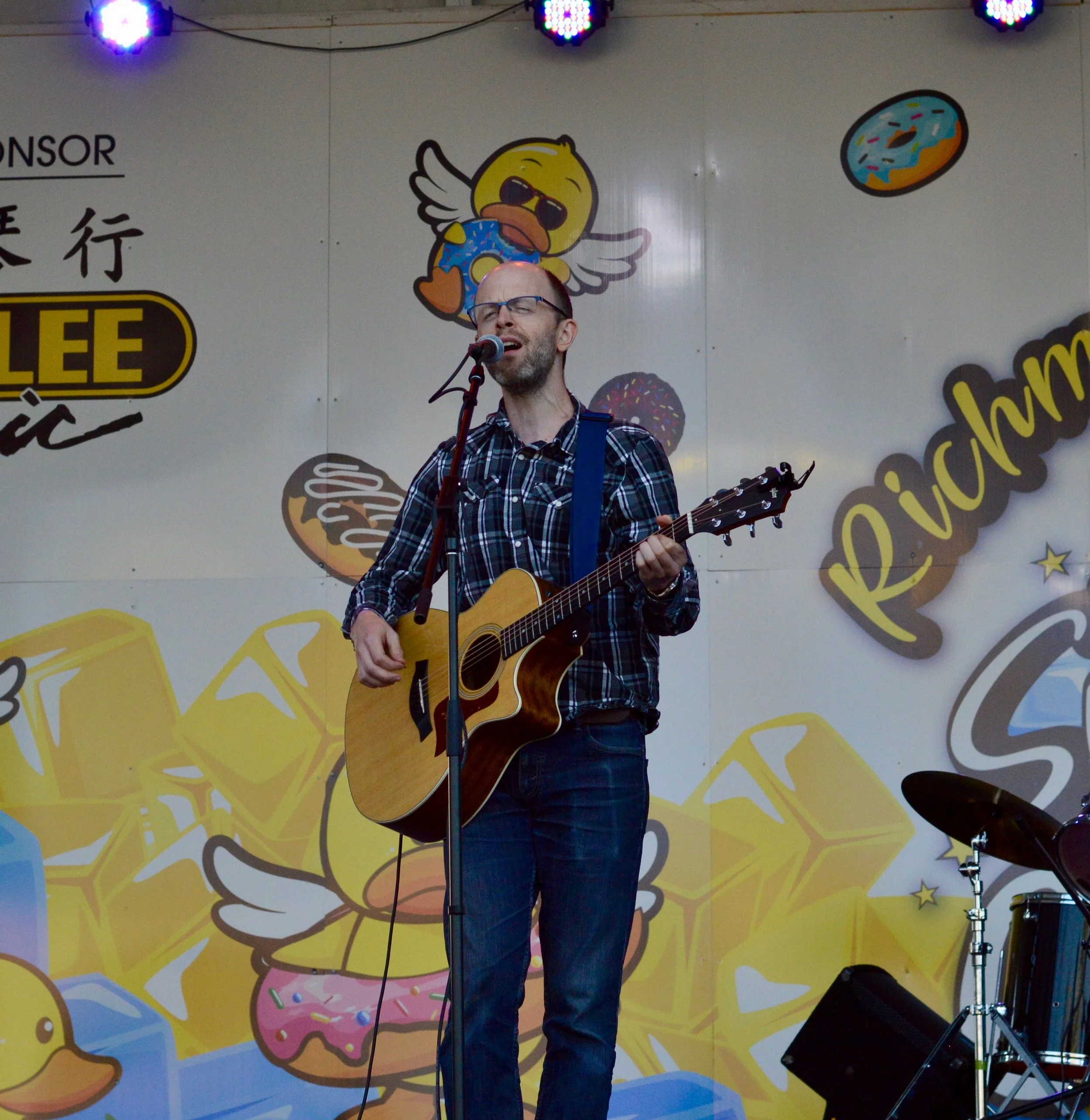 Jim rocking out! Richmond Night Market, May 12, 2019