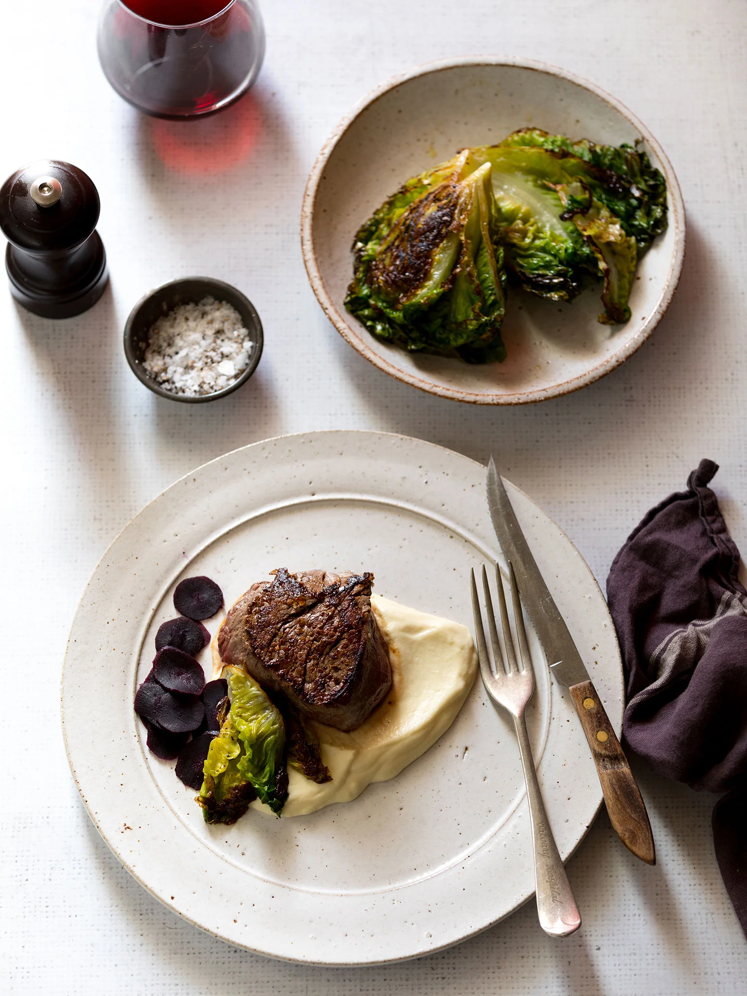 Eye Fillet with Wasabi Cauliflower Puree
