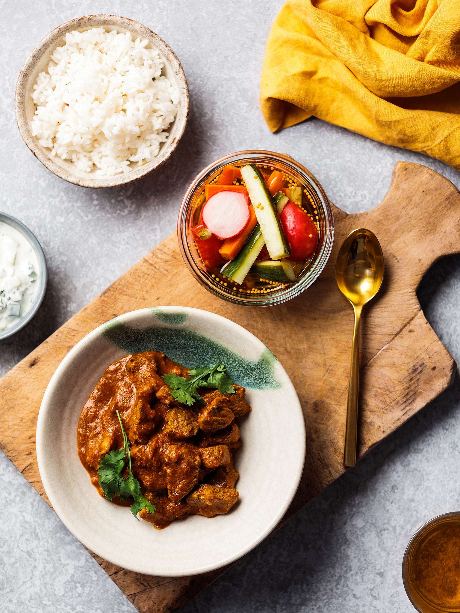 Rogan Josh with Pickled Vegetables