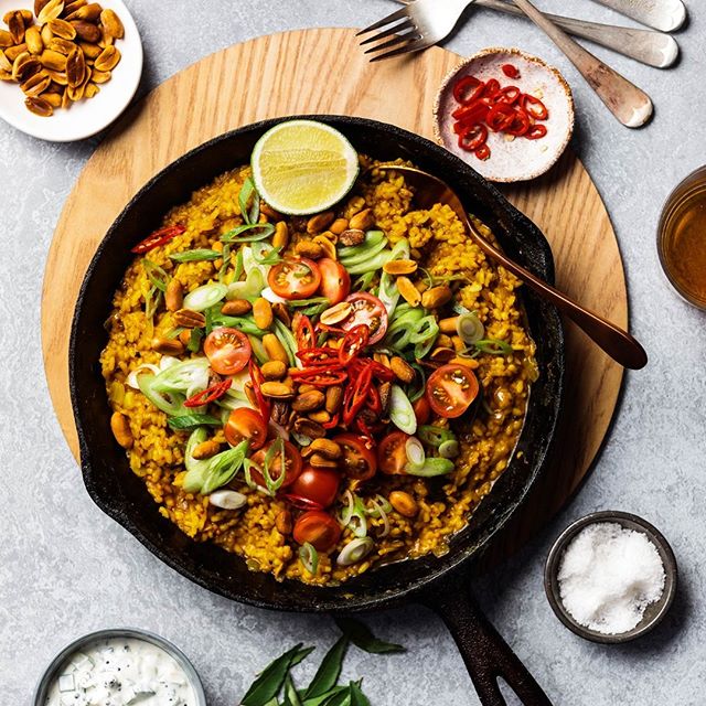 Vegetarian poha, inspired by Ben’s trip to India on Food Lab this season 🇮🇳 Check out the recipe on our website (link in bio) @passagefoods #passage #passagefoods #poha #passagetoindia