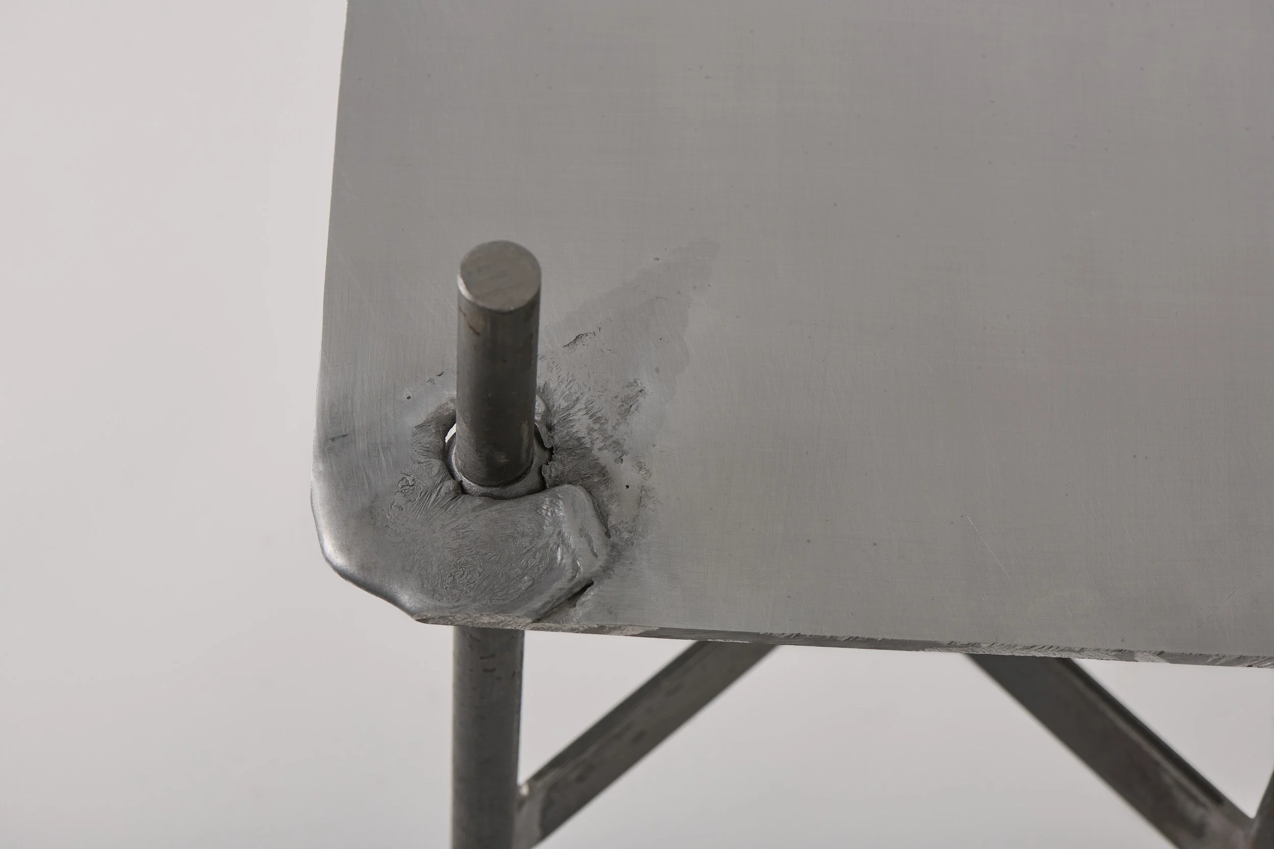   Pierced side table , 2025 (detail) aluminium, mild steel 48 × 34 × 34 cm  I Commission available through Stockroom I  