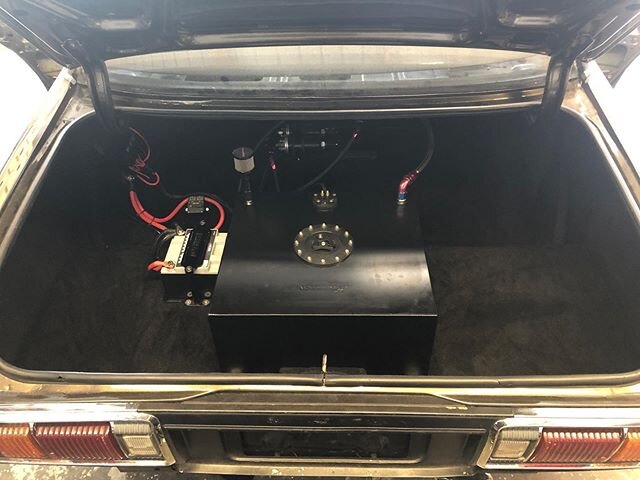 Boot tidy up all finished for this sleeper Crown. Loads of fun working around all the race car bits but come up treat. Every square inch was carpeted on this thing: quarters, wheel arch&rsquo;s, brackets, rear firewall and even the rear taillight pan