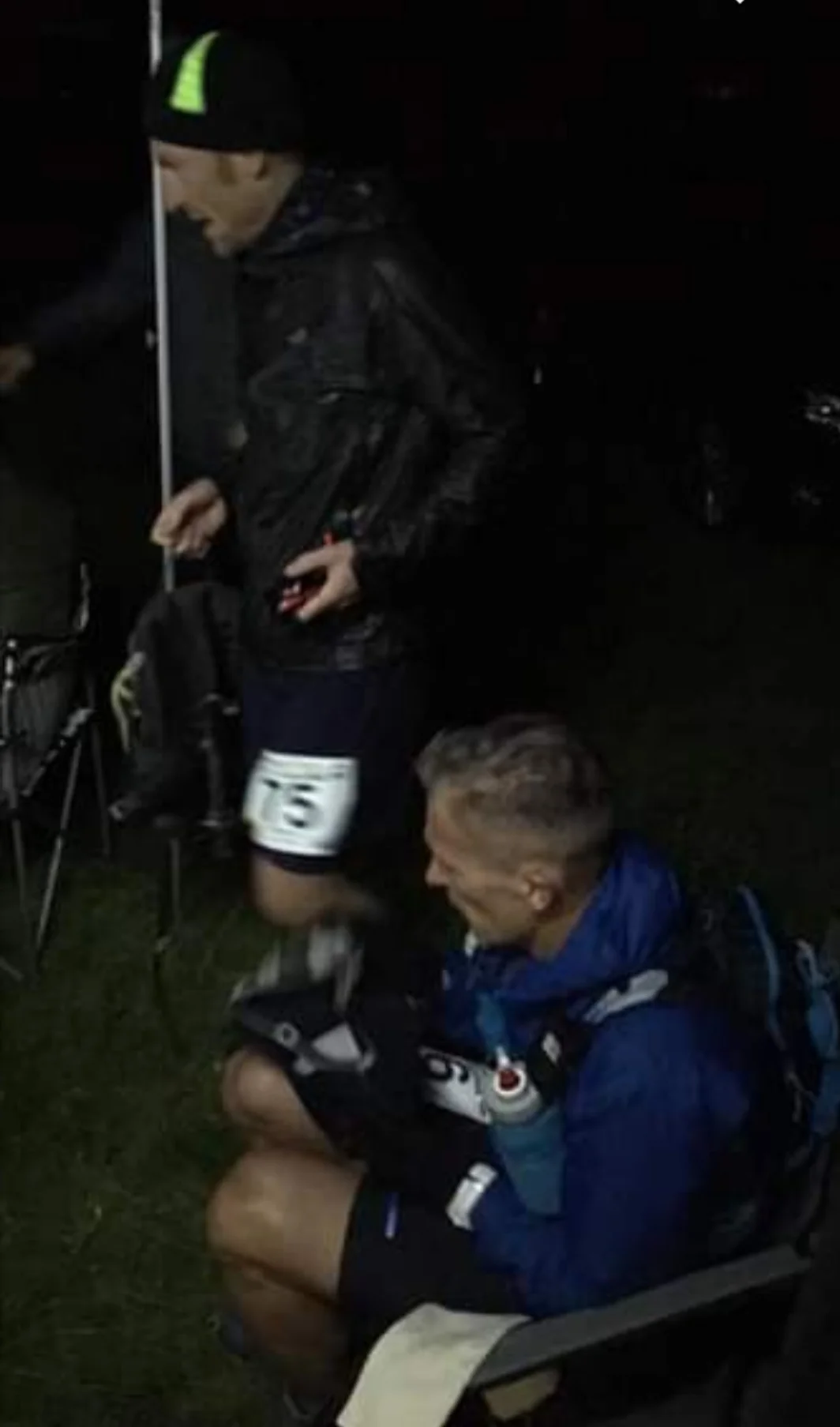 Daz looking like a Charles Dickens ghost tries to keep the DNF demons at bay