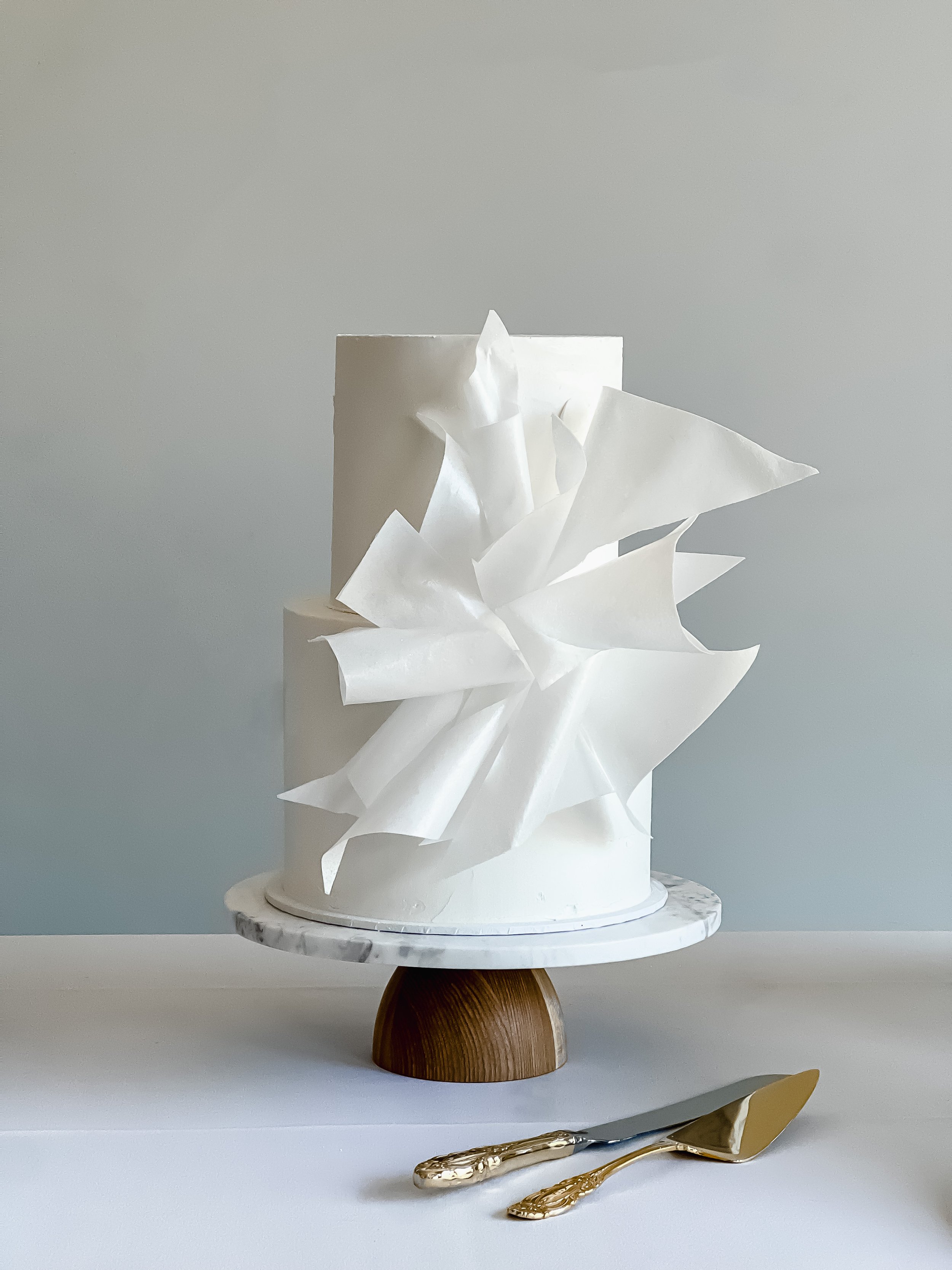 Wafer Paper Sails, Textures, Wedding Cake, Perth, WA.JPG